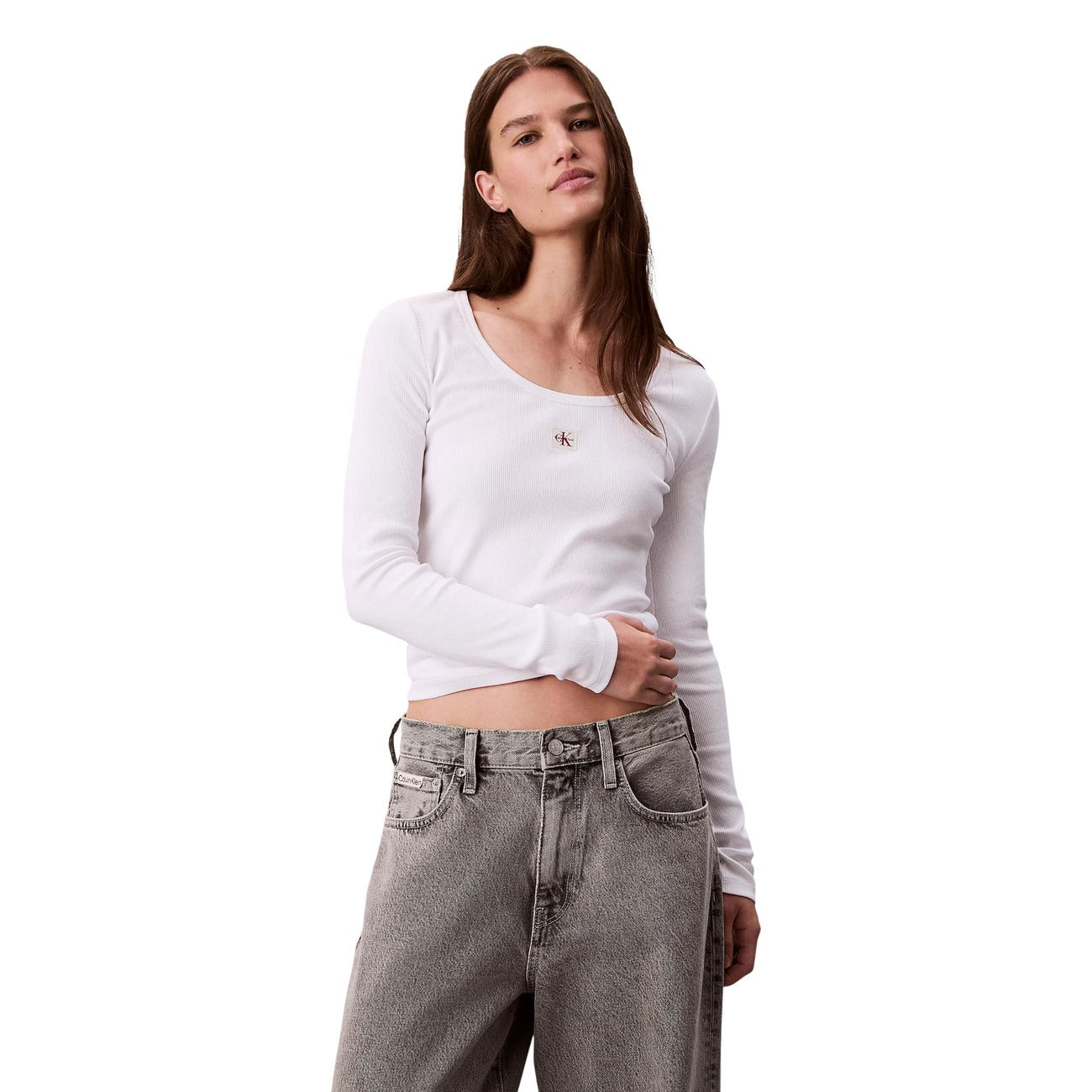 Calvin Klein Jeans T-shirt Dames Wit