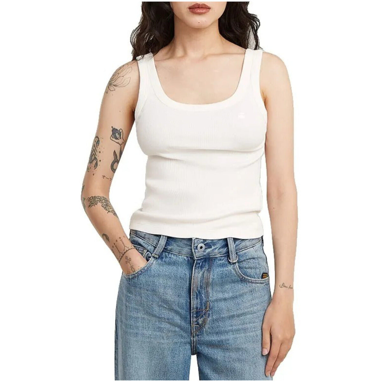 G-Star Raw Mouwloze Top Dames Zwart