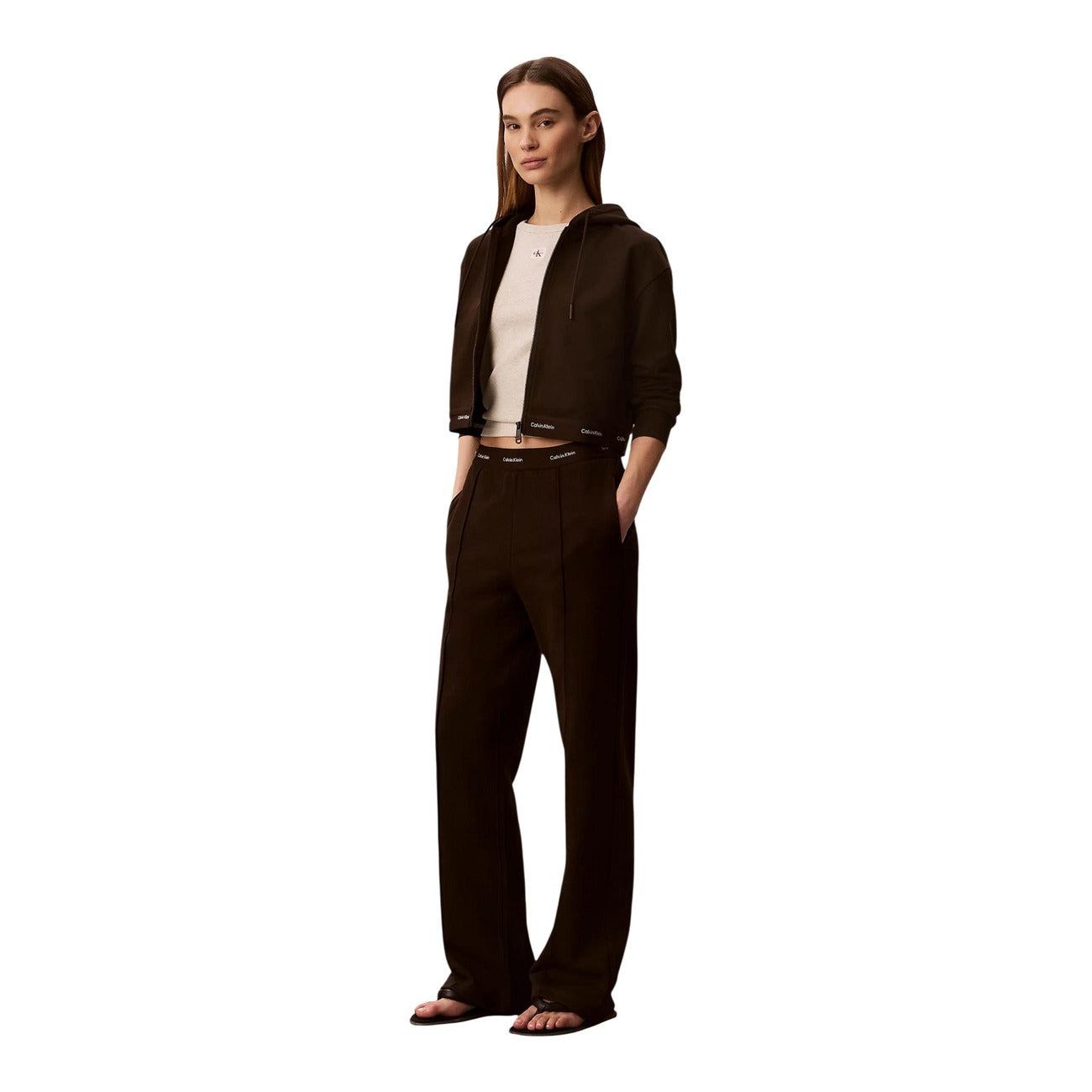 Calvin Klein Jeans Broek Dames Bruin