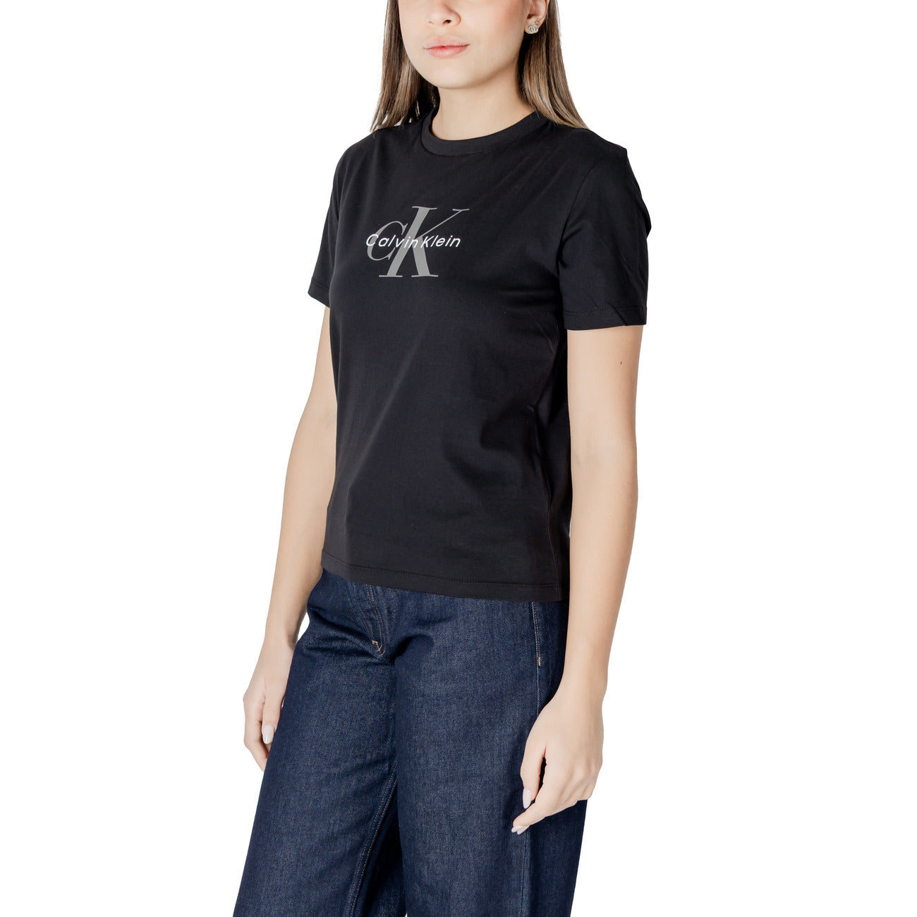 Calvin Klein Jeans Print T-shirt Dames Zwart