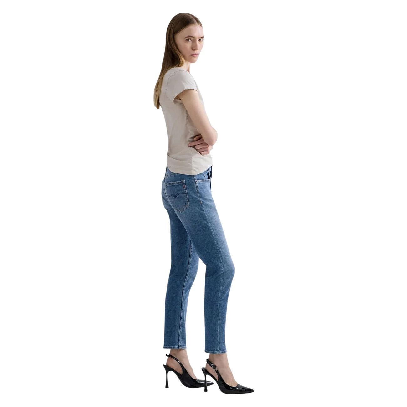 Replay Jeans Dames Blauw