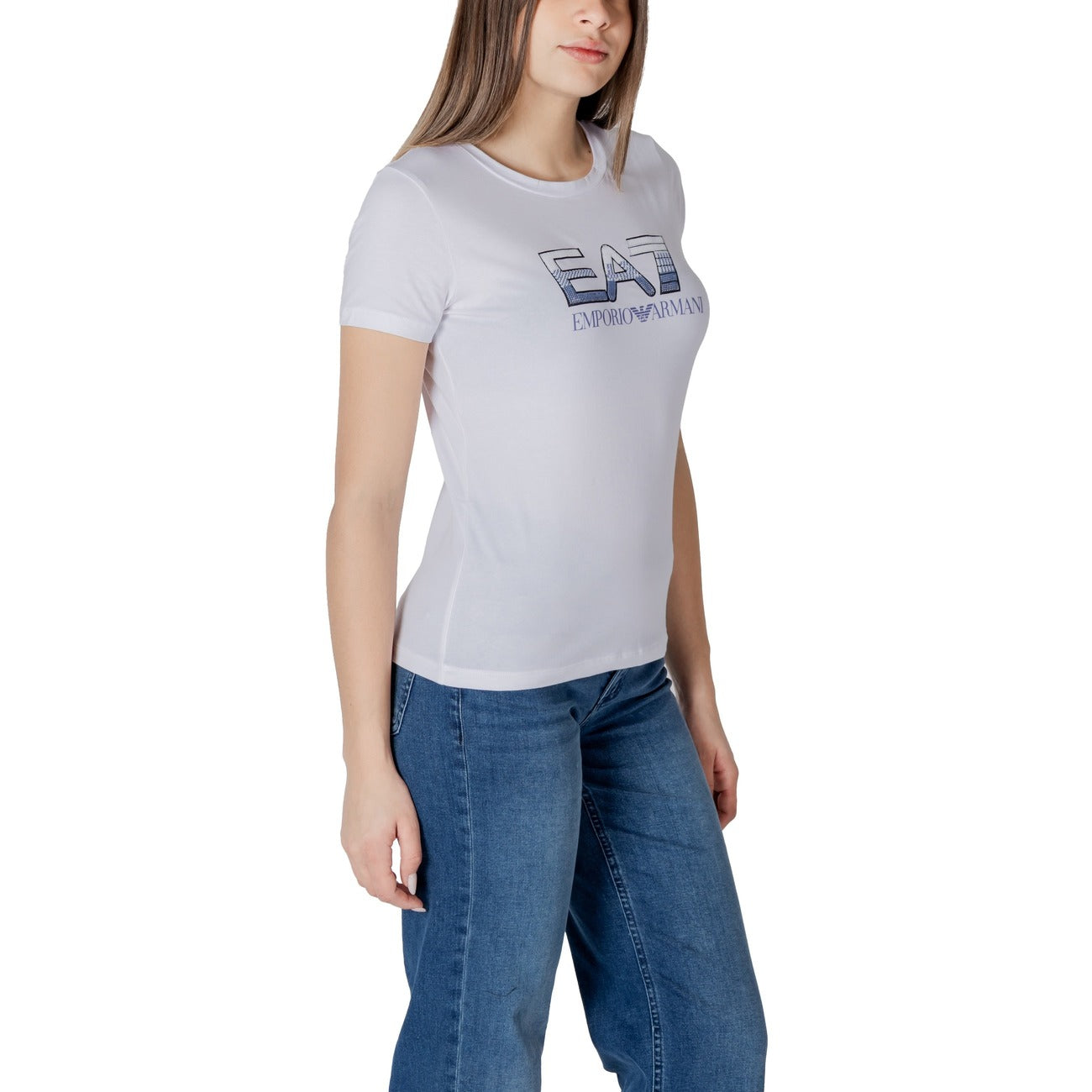 EA7 Emporio Armani Print T-shirt Dames Wit