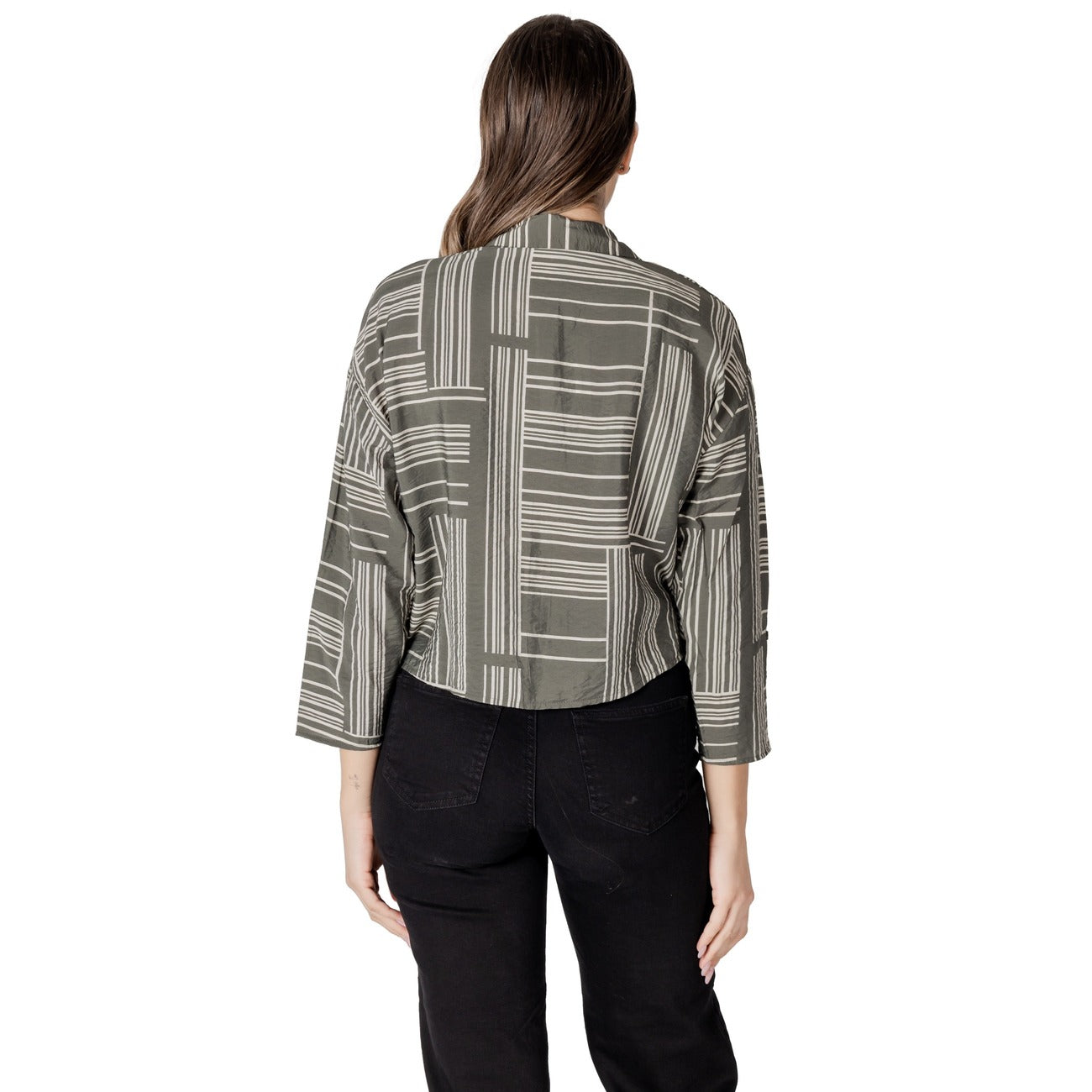 Jacqueline De Yong Print Blouse Dames Groen