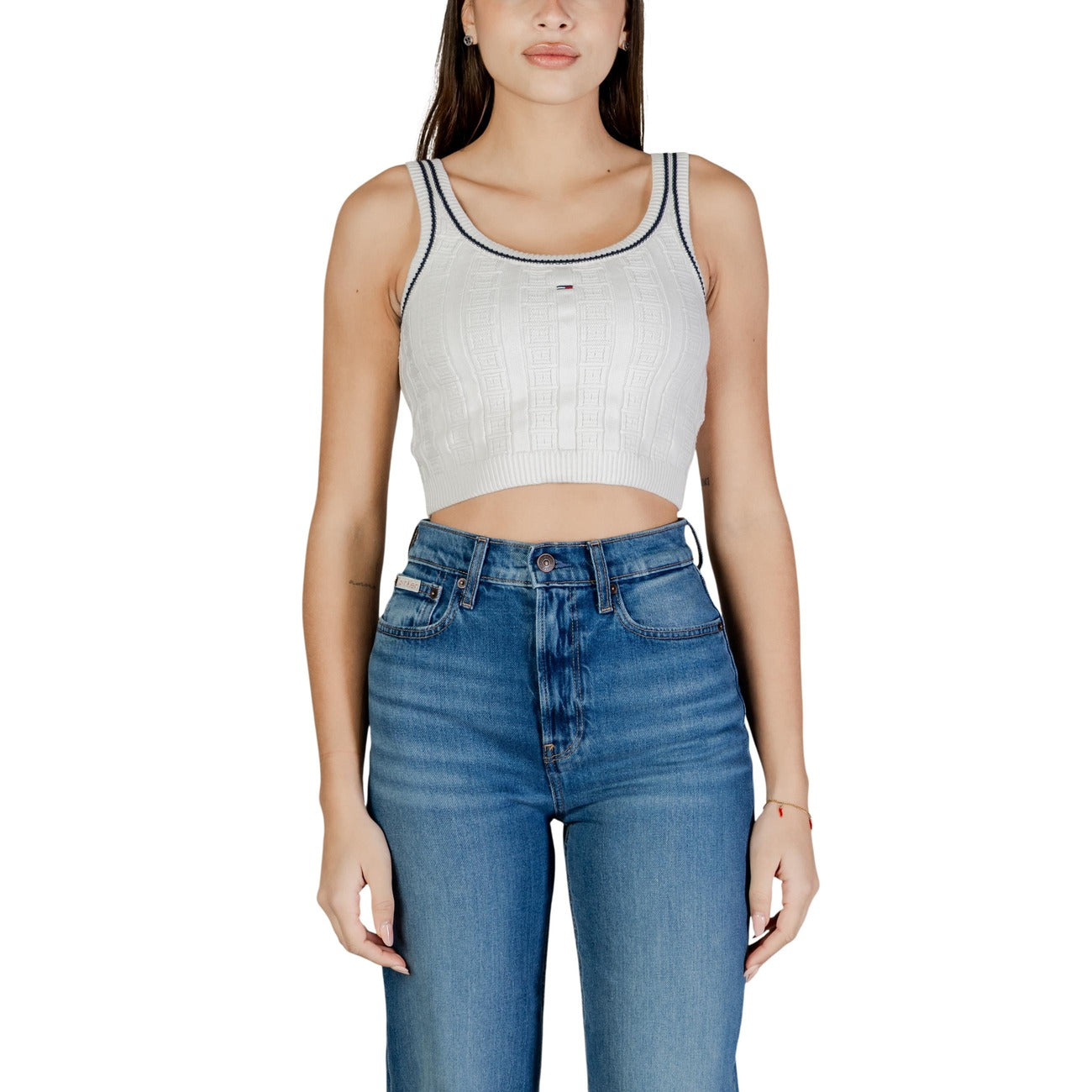 Tommy Hilfiger Jeans Mouwloze Top Dames Wit