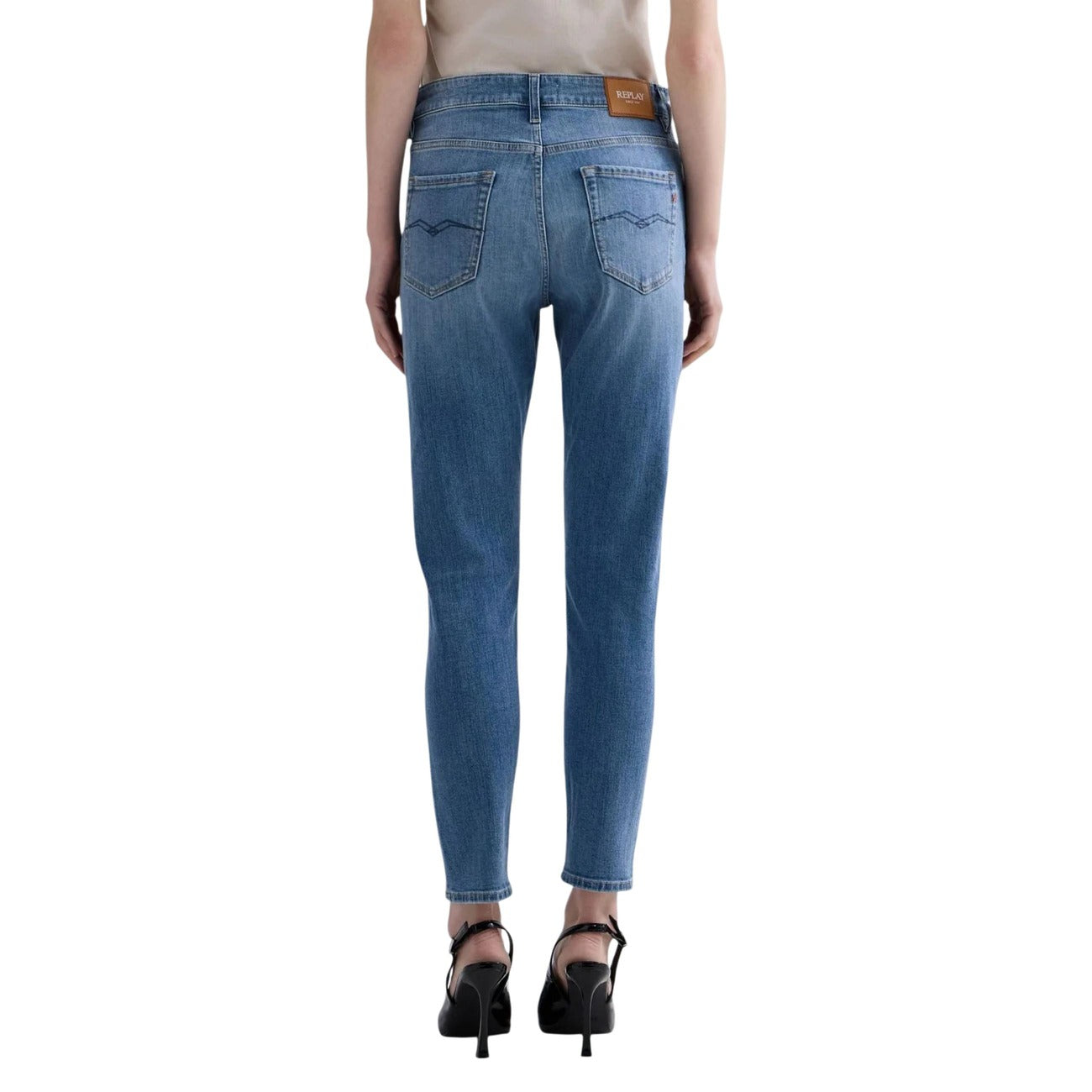 Replay Jeans Dames Blauw