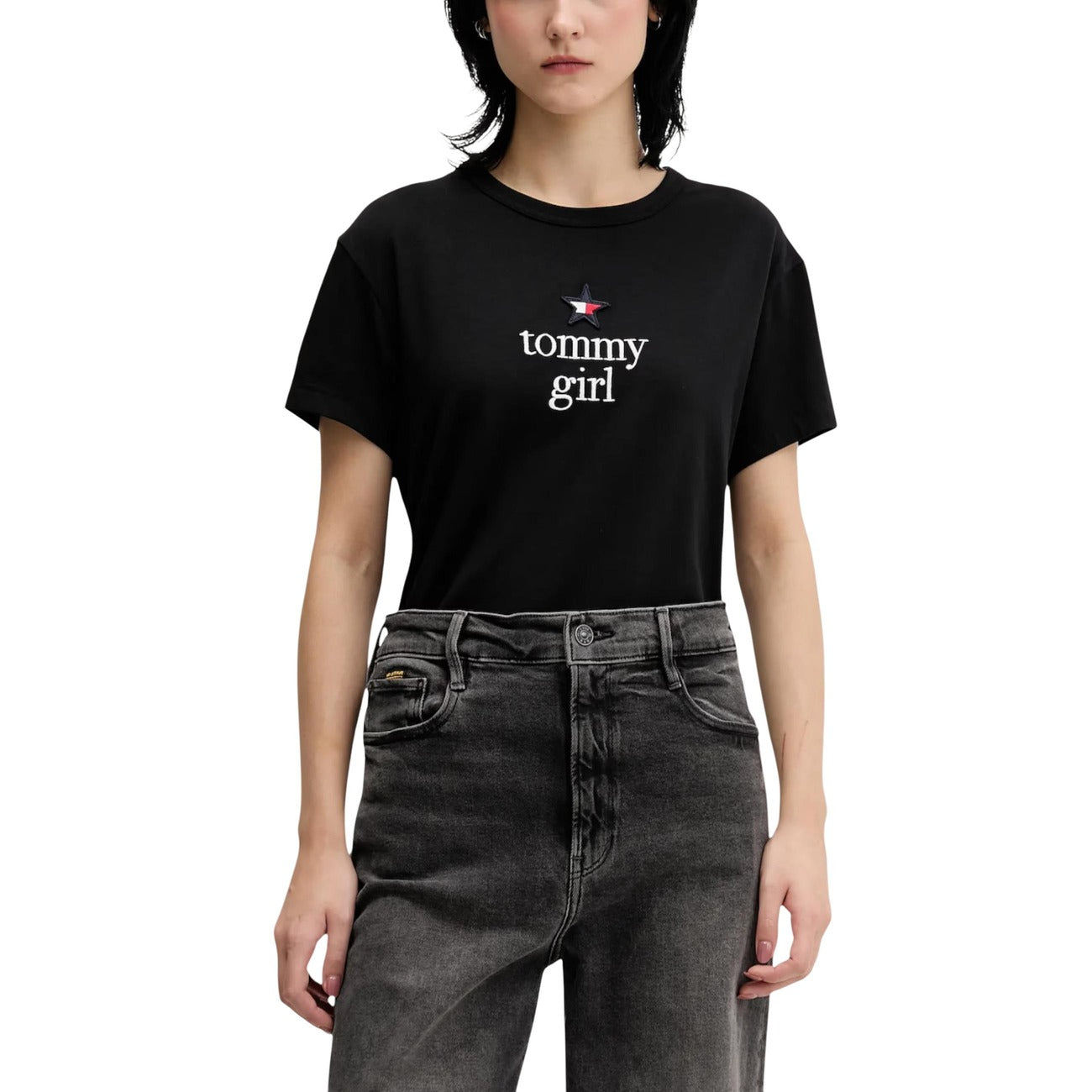 Tommy Hilfiger Jeans T-shirt Dames Zwart