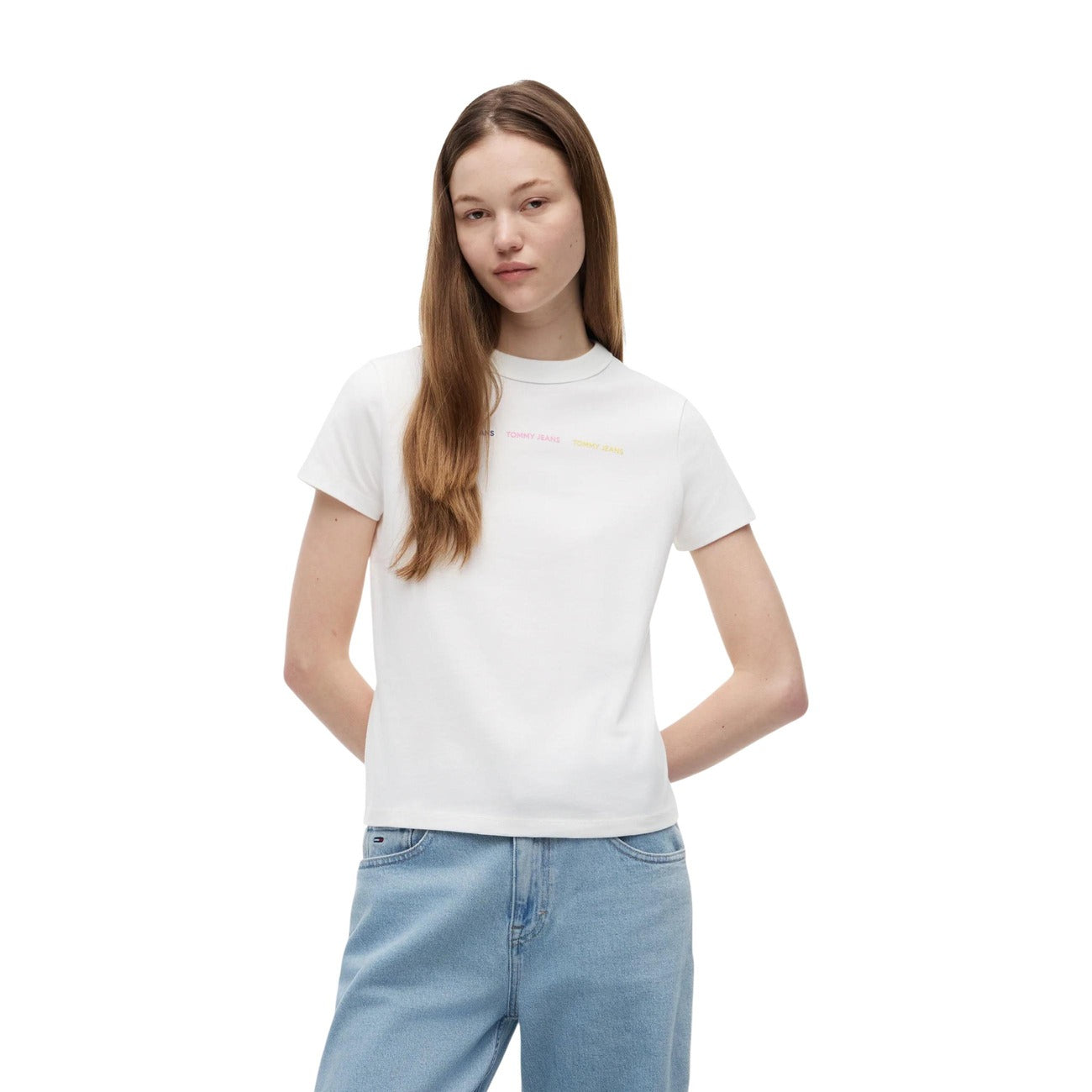 Tommy Hilfiger Jeans T-shirt Dames Wit