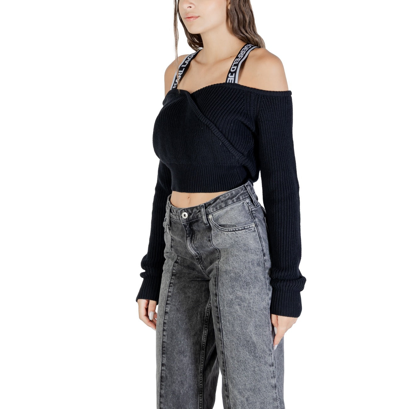 Karl Lagerfeld Jeans Wollen Trui Dames Zwart