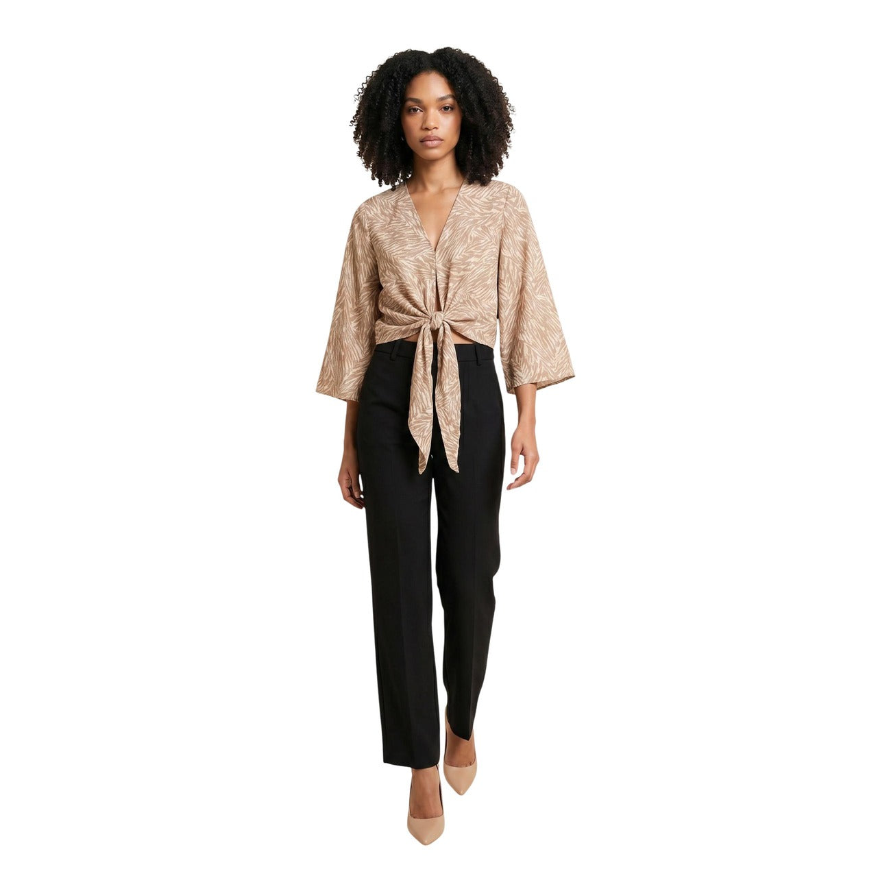 Ayfee Top Dames Beige