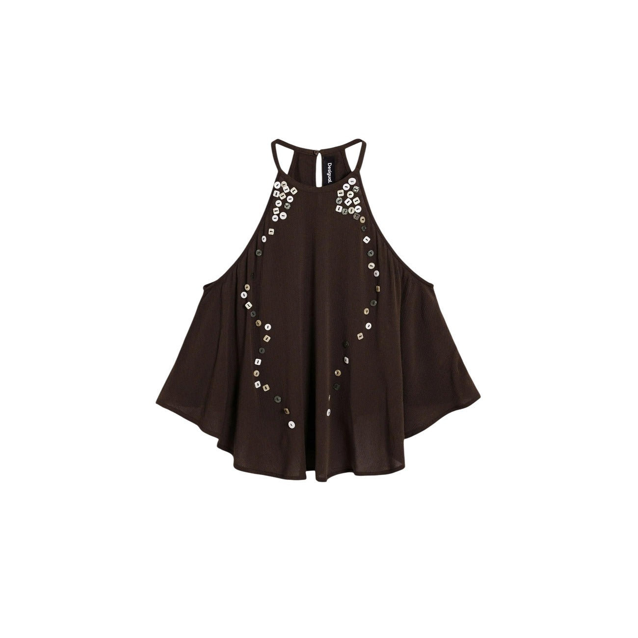 Desigual Mouwloze Top Dames Bruin