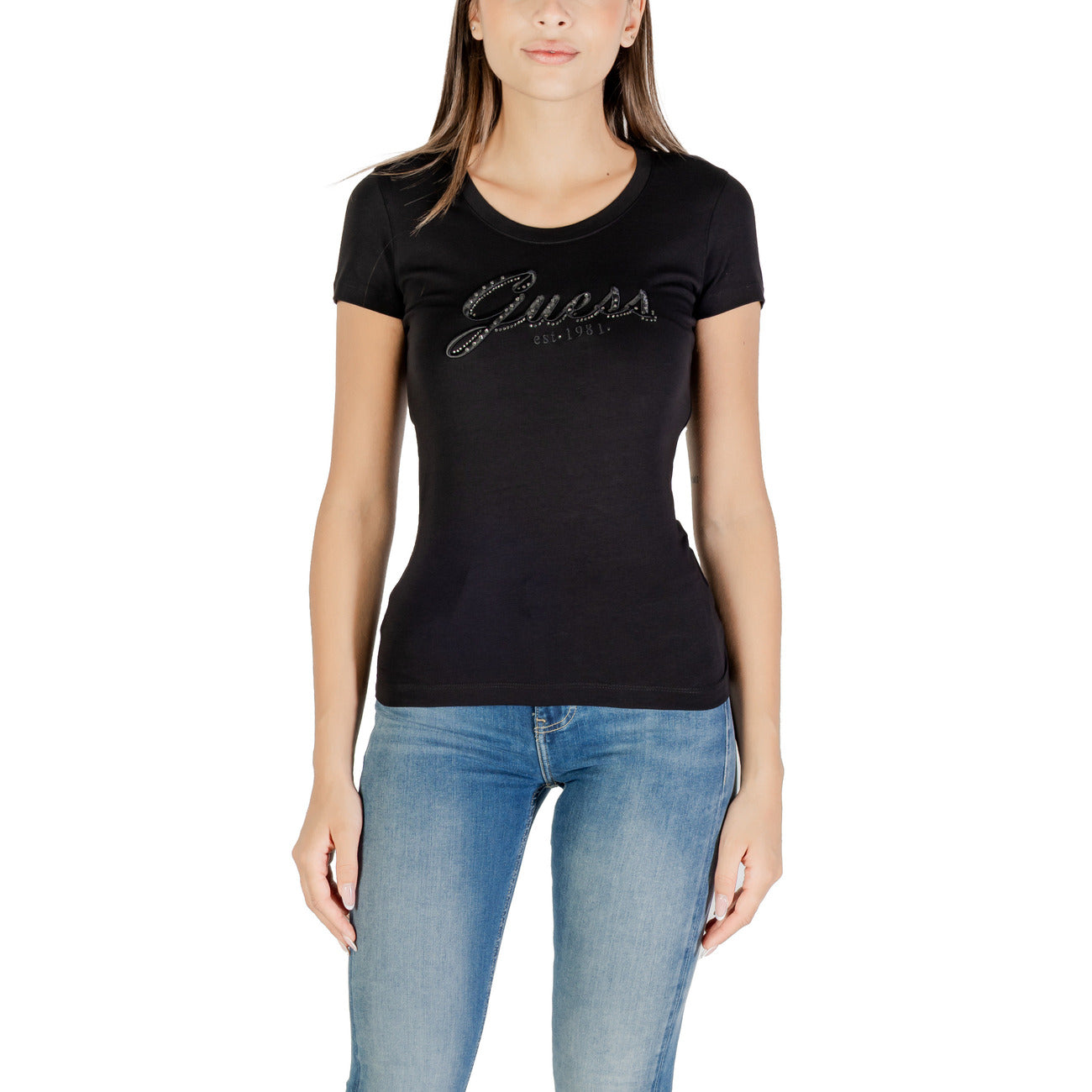 Guess T-shirt Dames Zwart