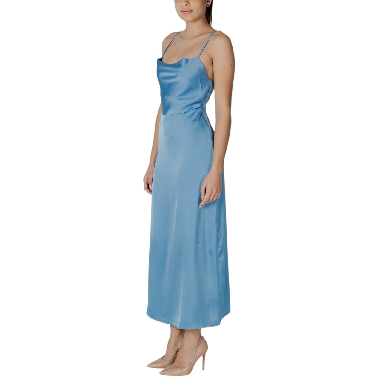 Vila Clothes Elegante Jurk Dames Turquoise