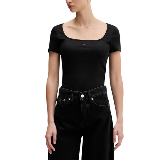 Tommy Hilfiger Jeans T-shirt Dames Zwart