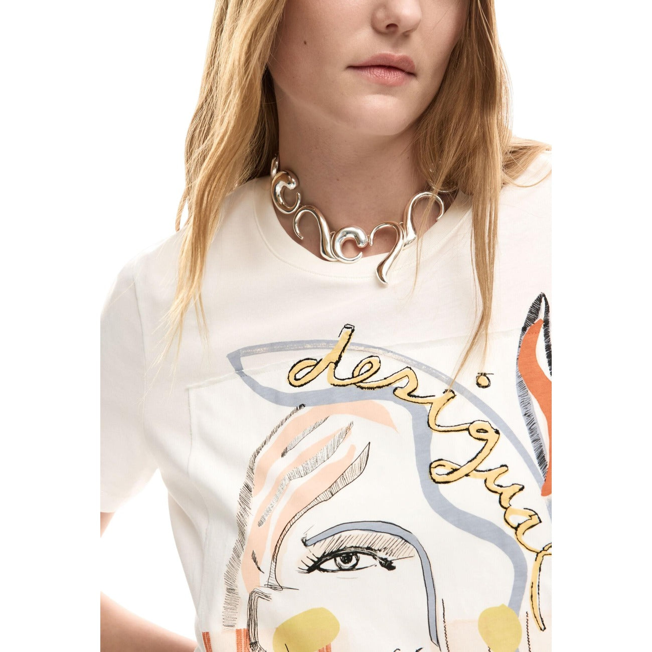 Desigual T-shirt Dames Wit