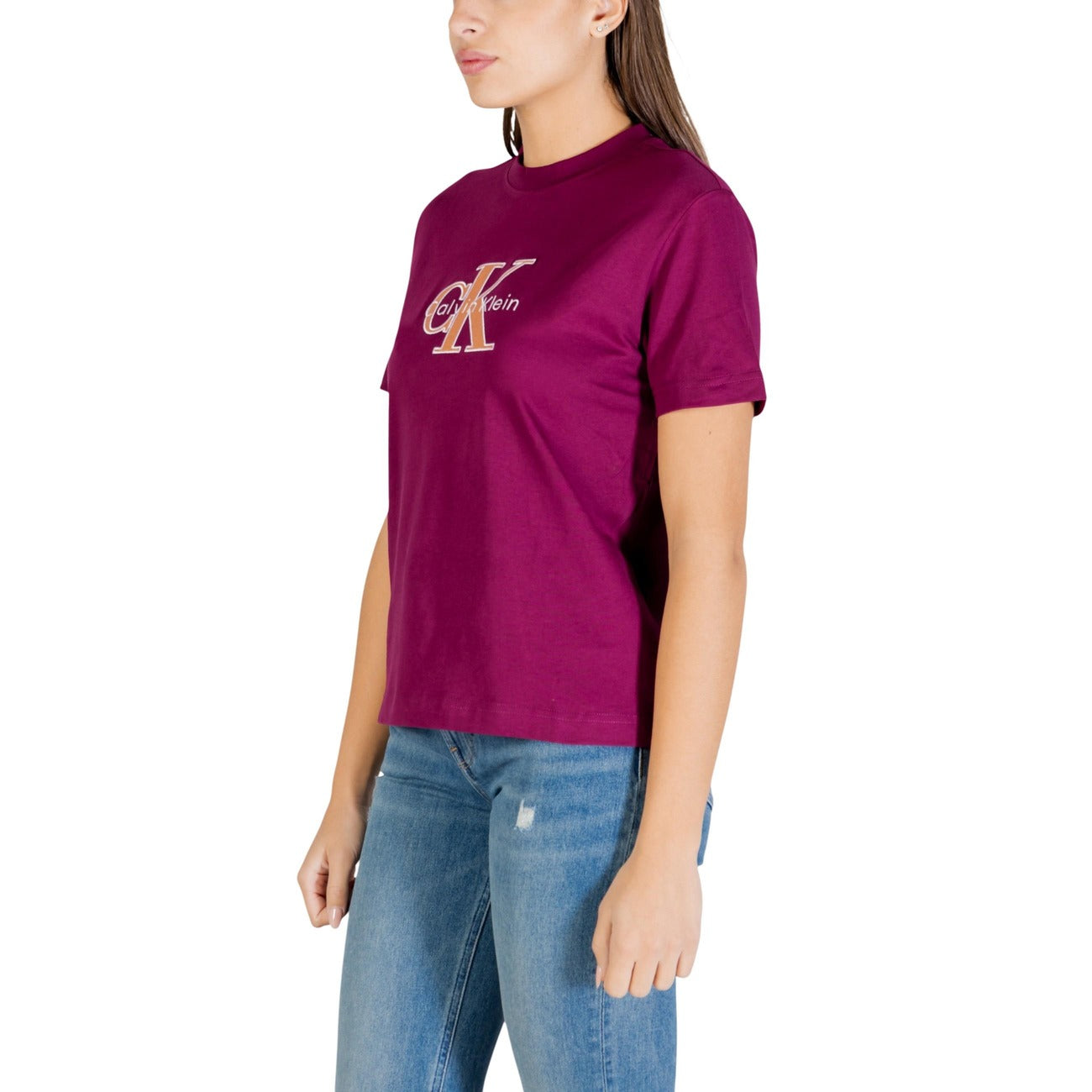 Calvin Klein Jeans T-shirt Dames Bordeaux