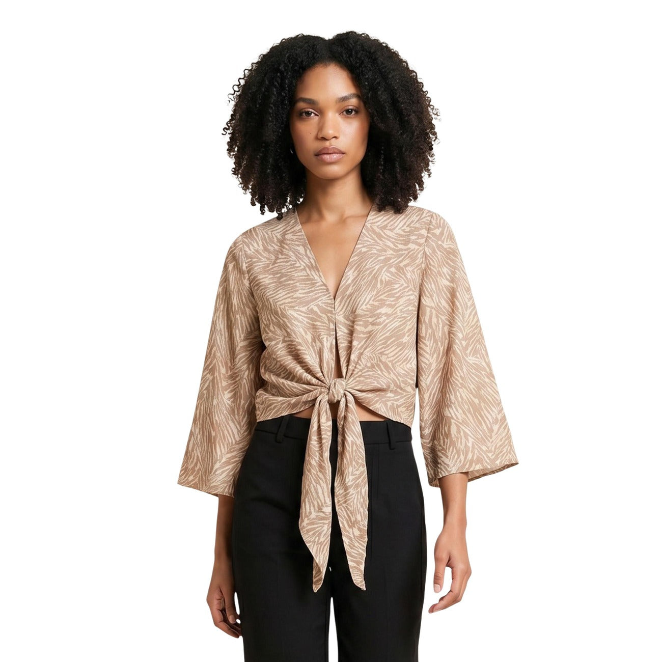 Ayfee Top Dames Beige