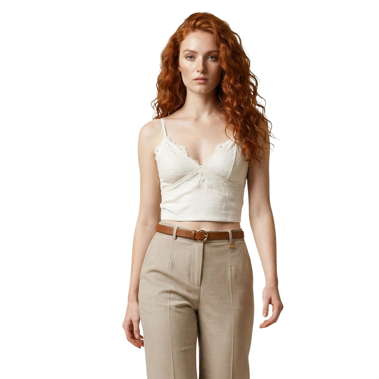 Artigli Epaullet Top Dames Beige