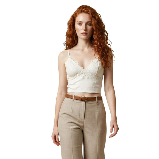 Artigli Epaullet Top Dames Beige