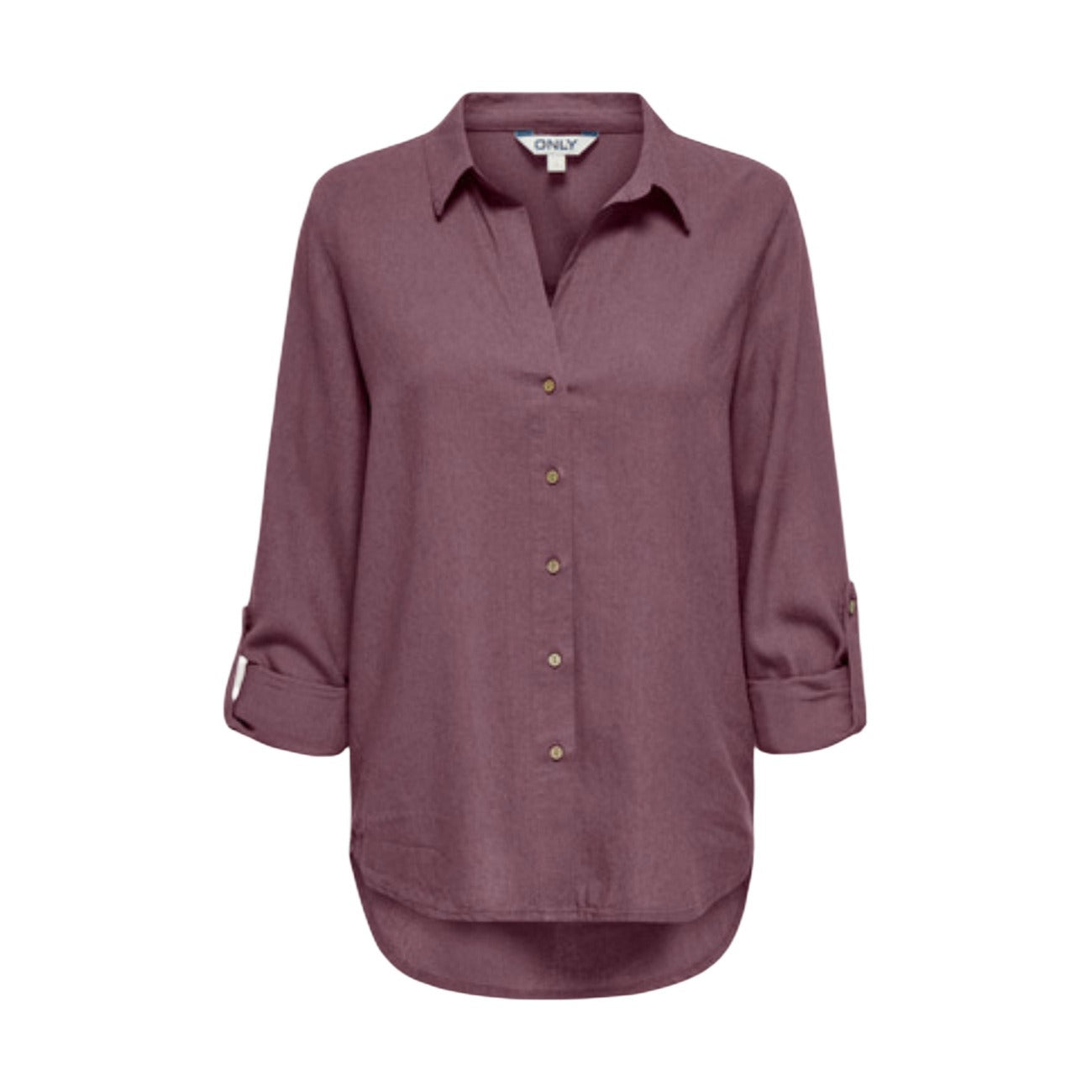 Only Shirt Dames Zwart Linnen