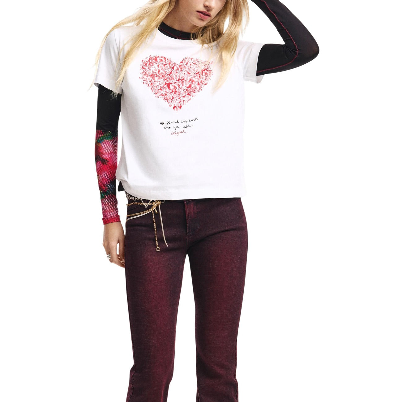 Desigual T-shirt Dames Wit