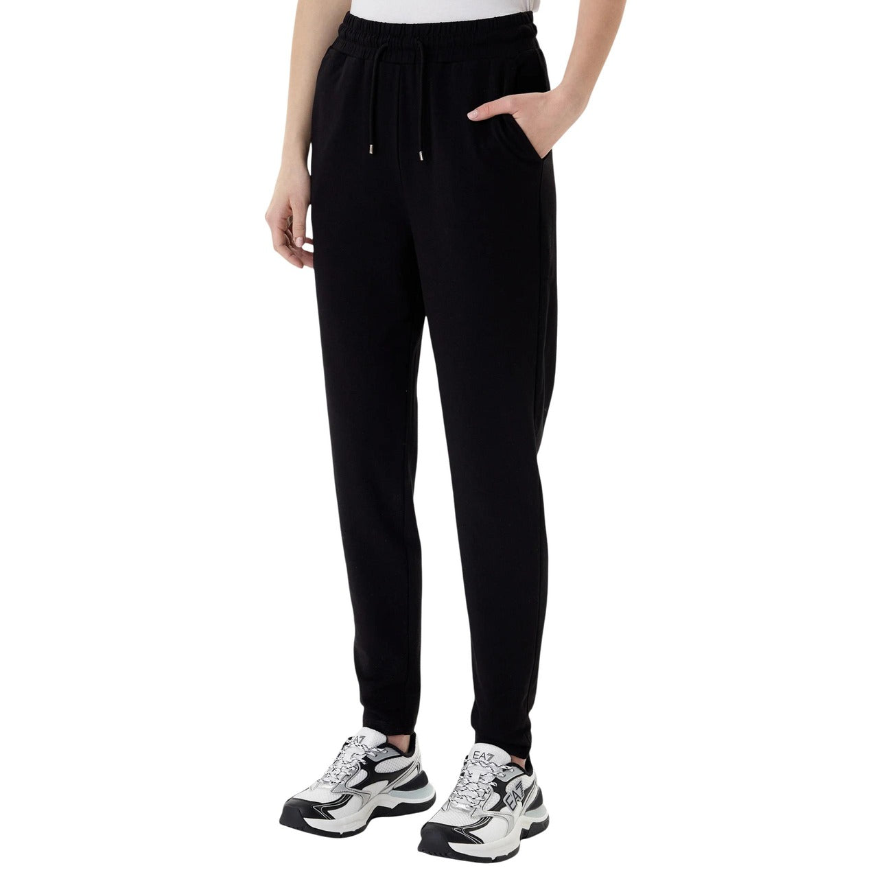 EA7 Emporio Armani Print Jumpsuit Dames Zwart