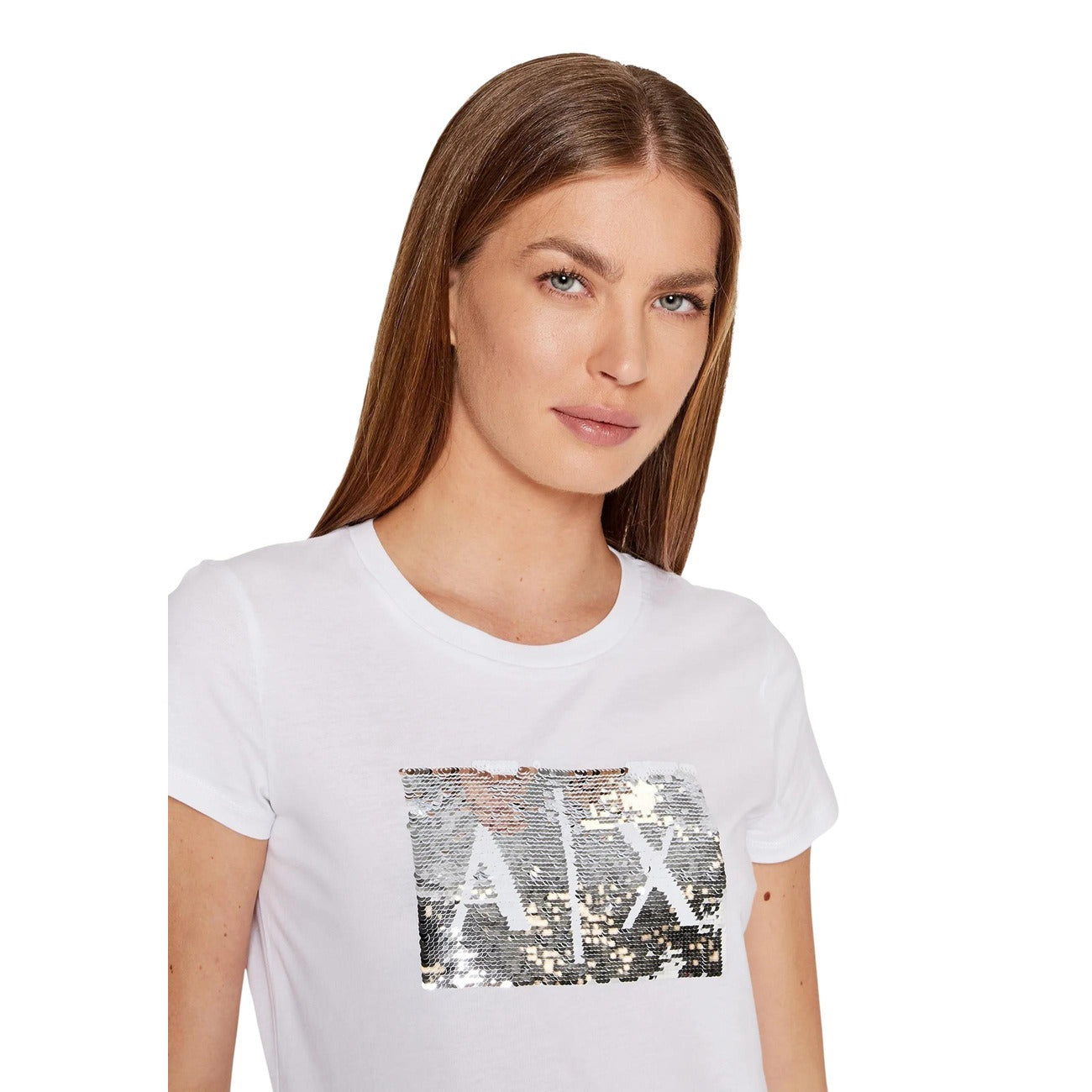 Armani Exchange Print T-shirt Dames Wit