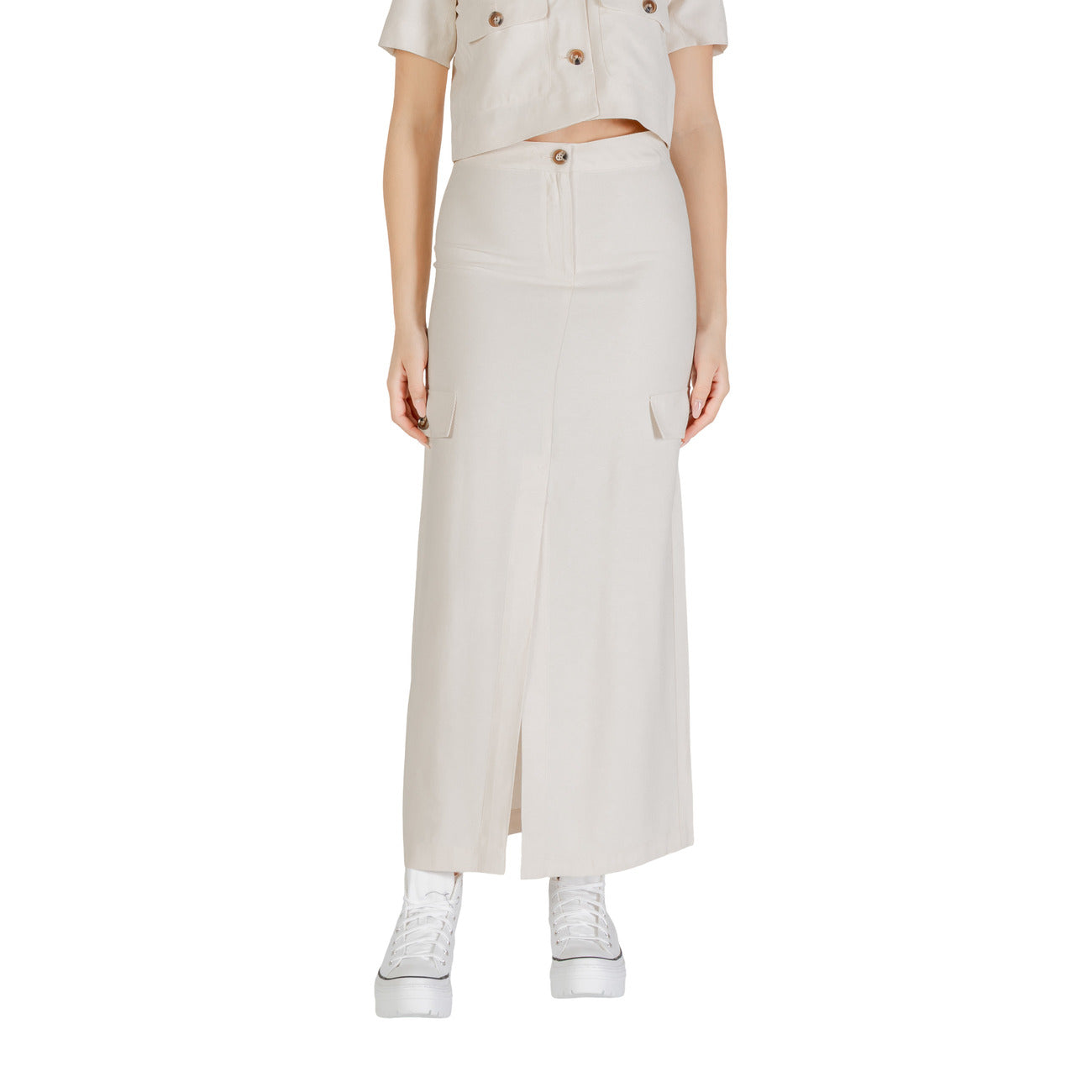 Jacqueline De Yong Maxi Rok Dames Ecru