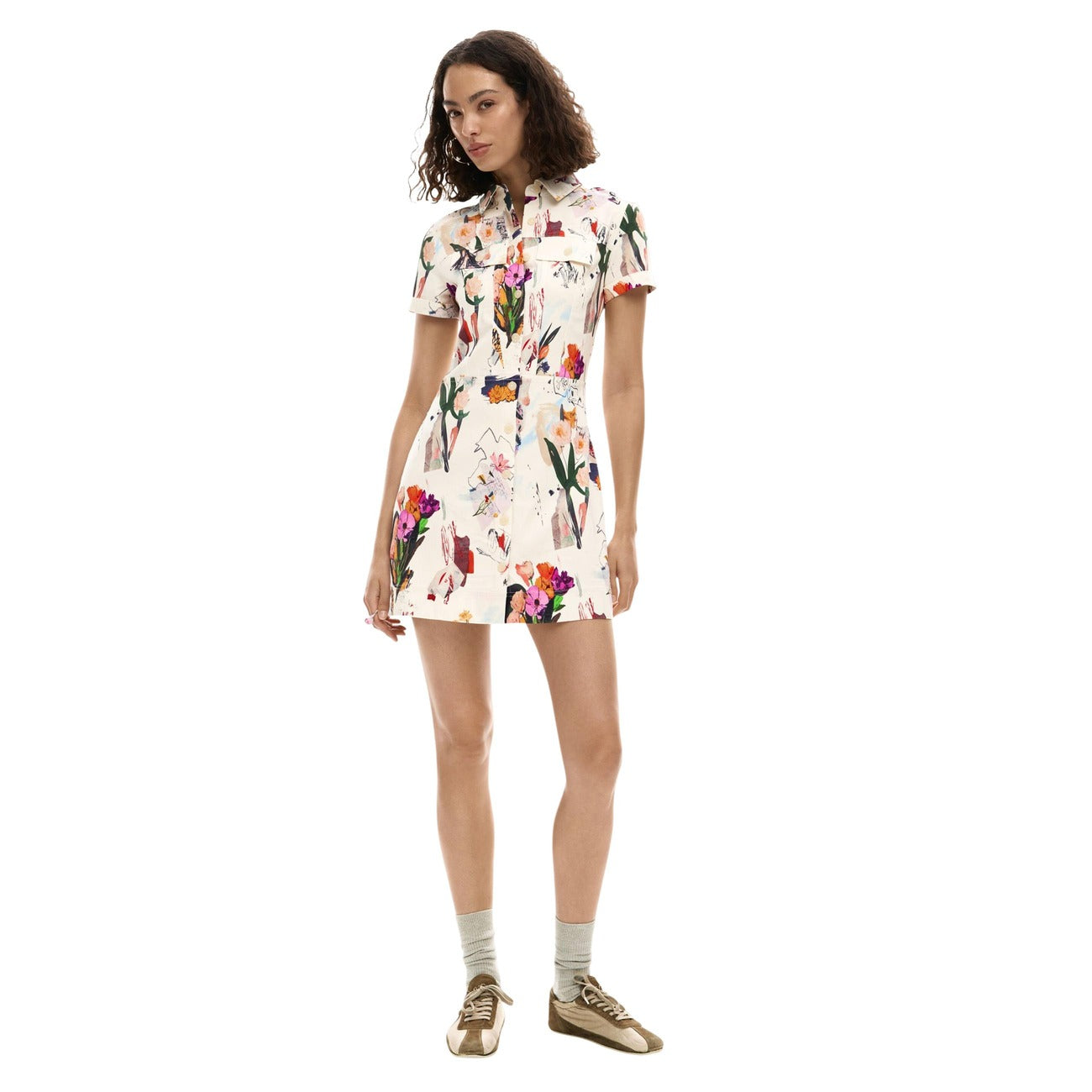 Desigual Bloemenjurk Dames Beige