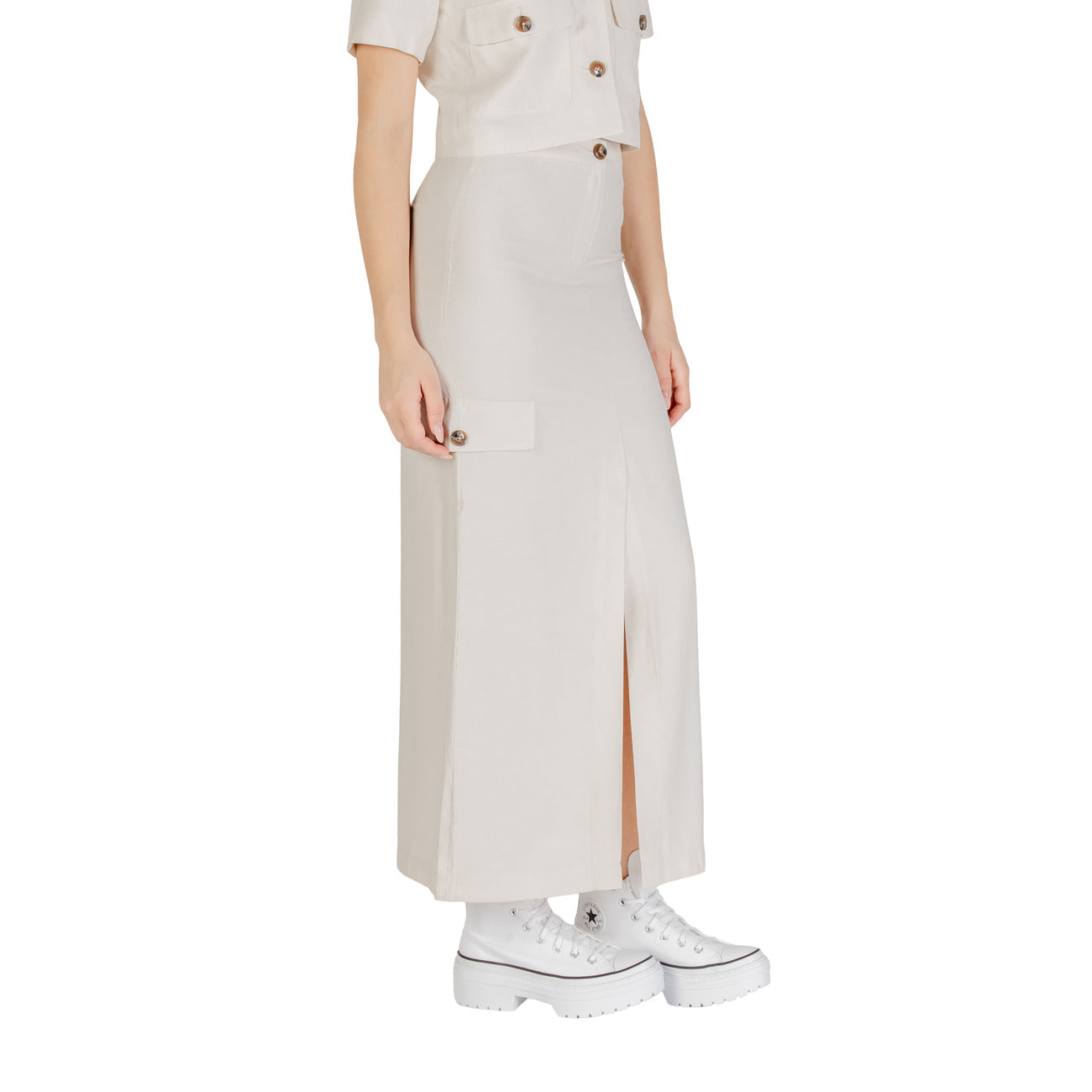Jacqueline De Yong Maxi Rok Dames Ecru