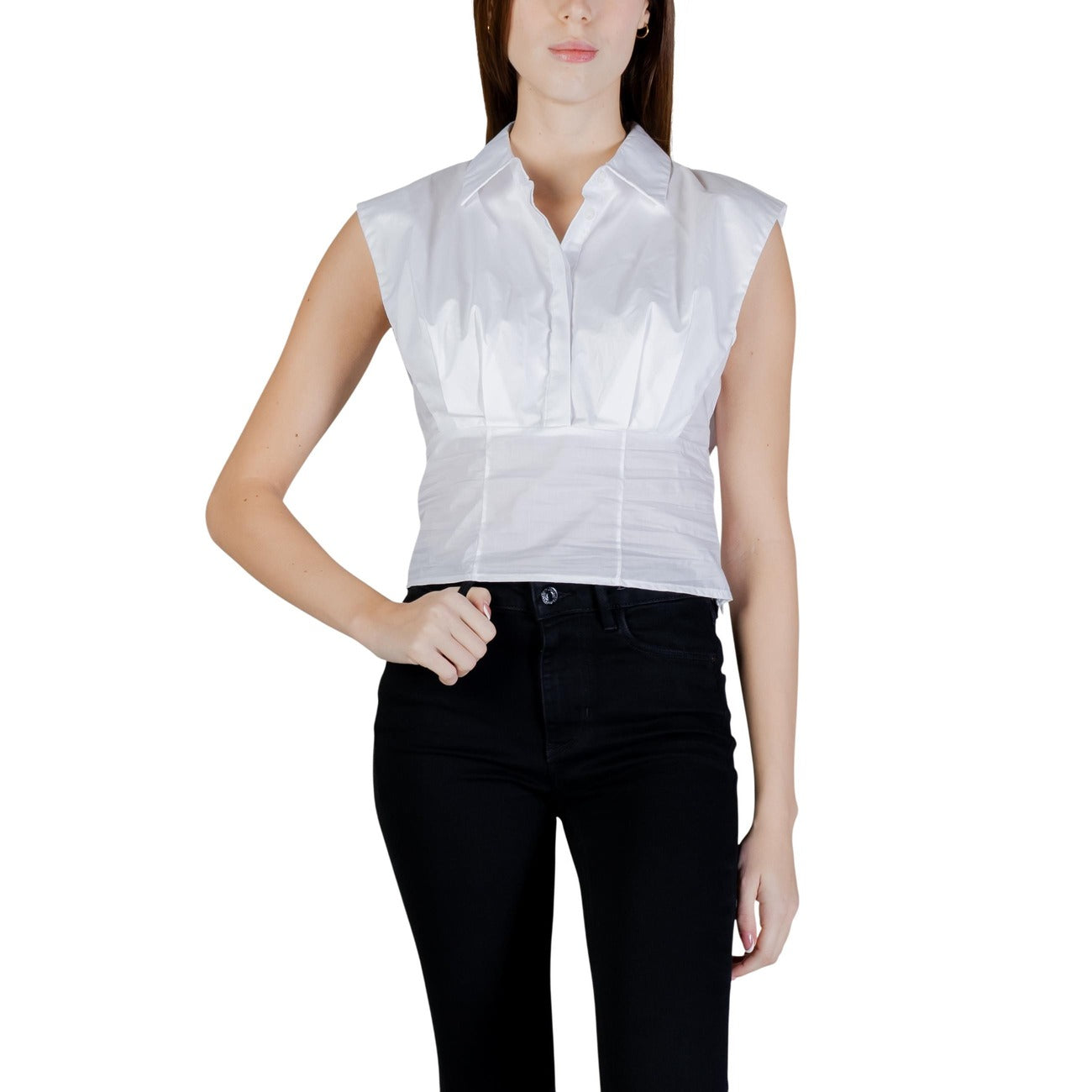 Guess Mouwloze Blouse Dames Wit