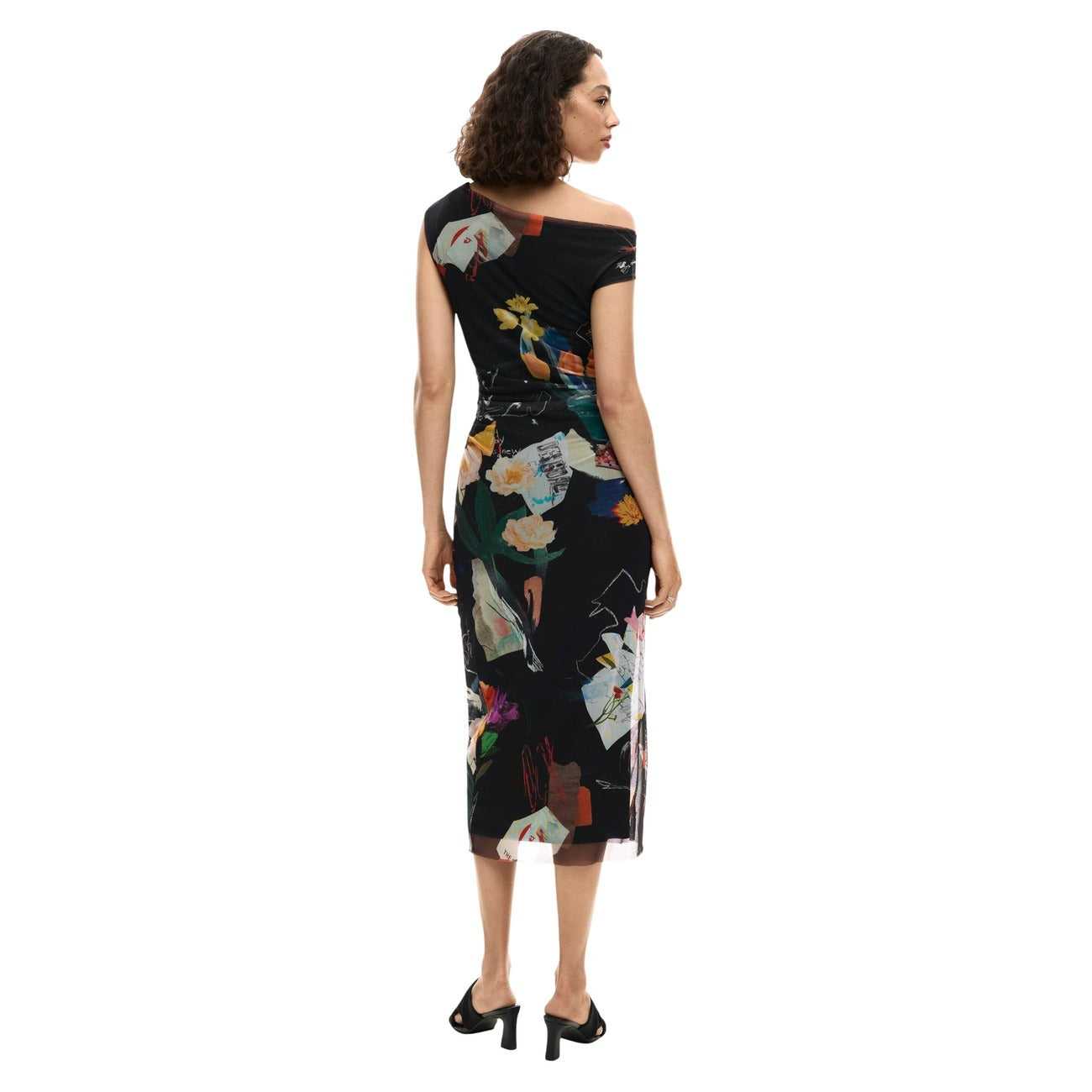 Desigual Print Jurk Dames Zwart