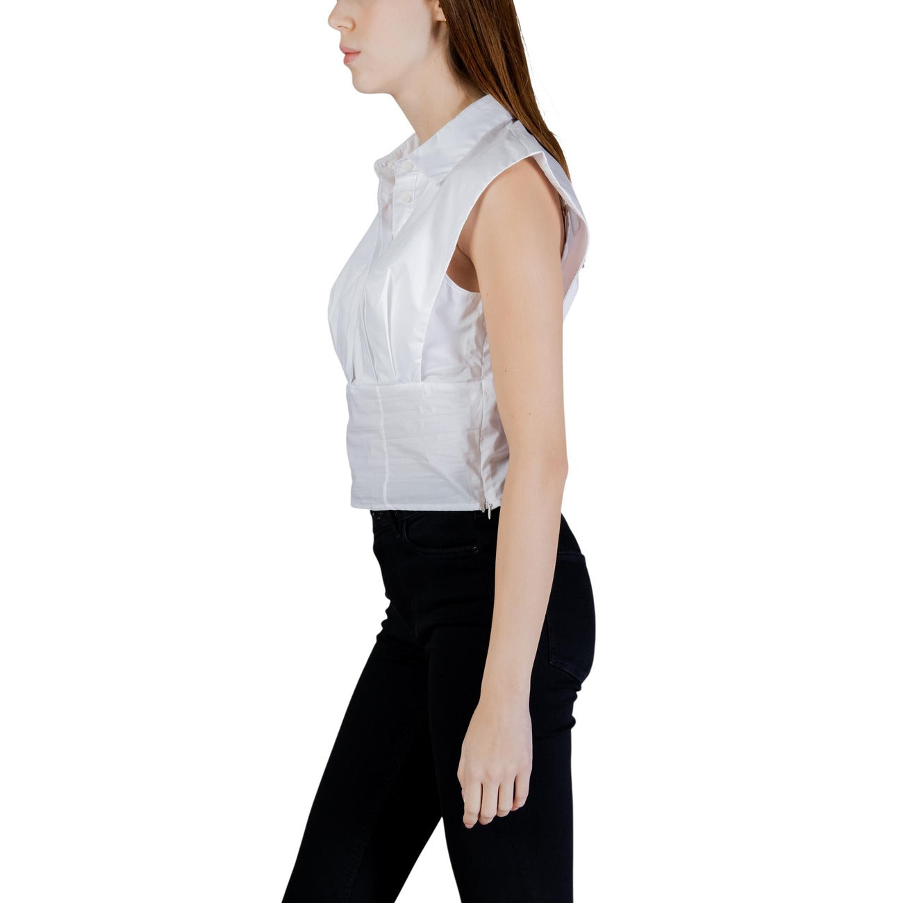 Guess Mouwloze Blouse Dames Wit