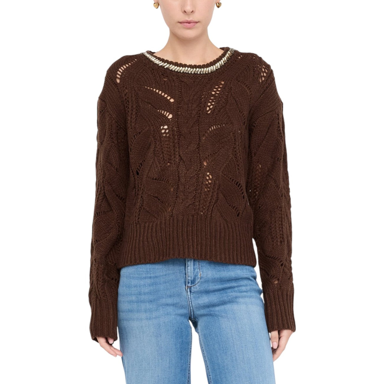 Liu Jo Strass Trui Dames Bruin