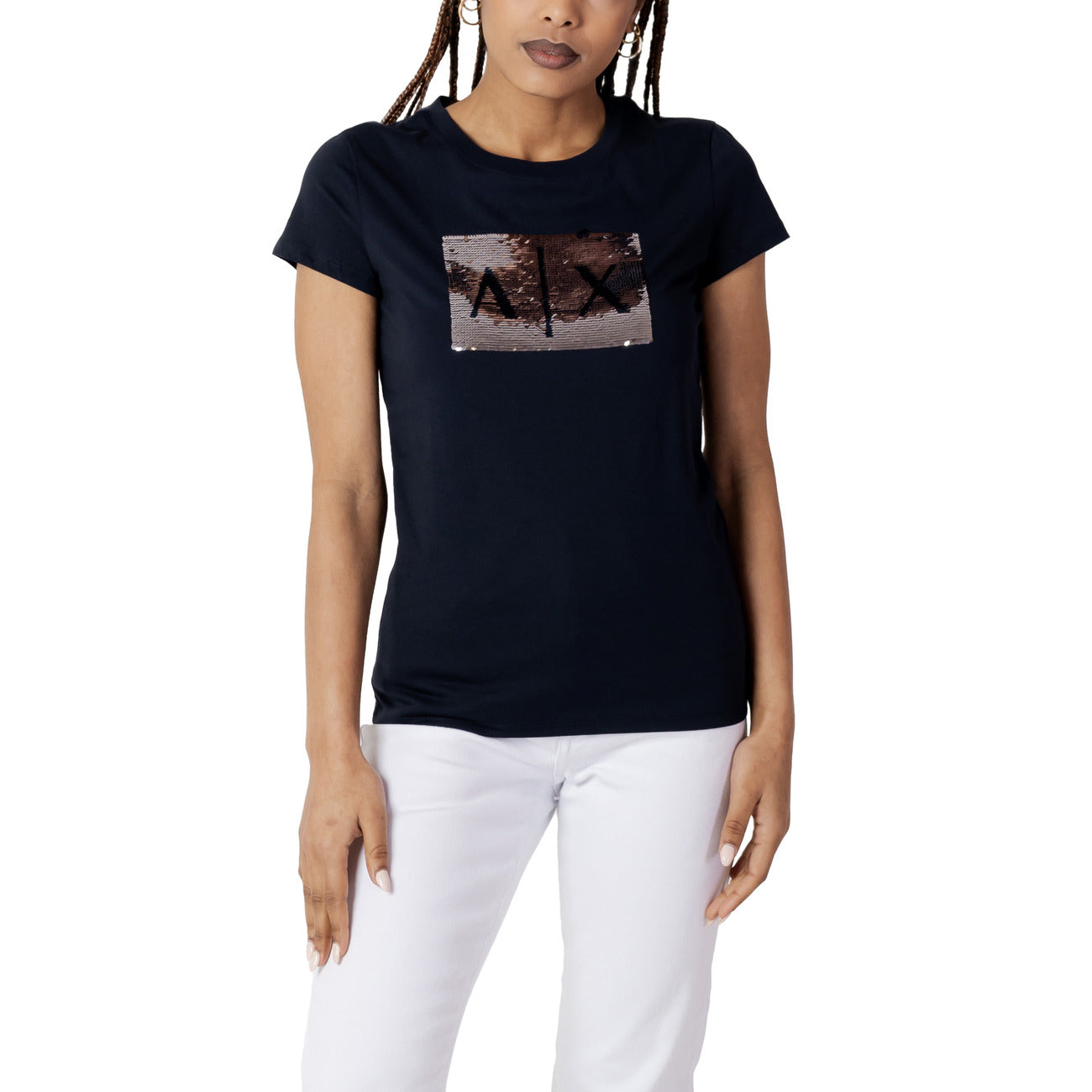 Armani Exchange Print T-shirt Dames Wit
