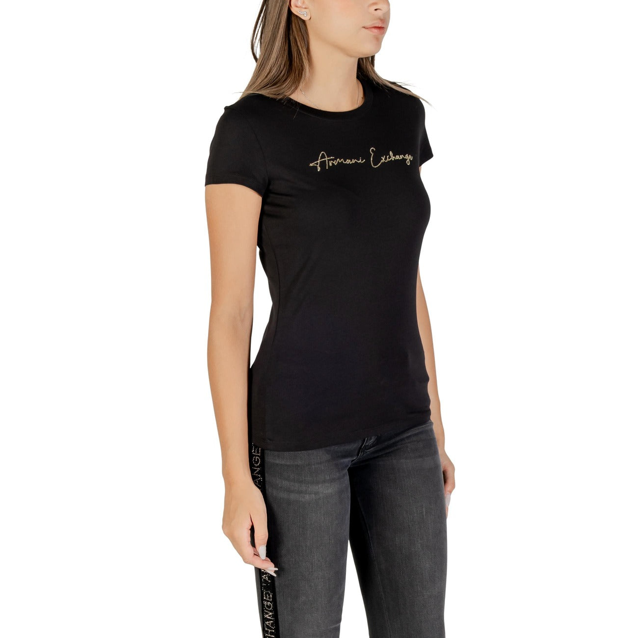 Armani Exchange T-shirt Dames Zwart