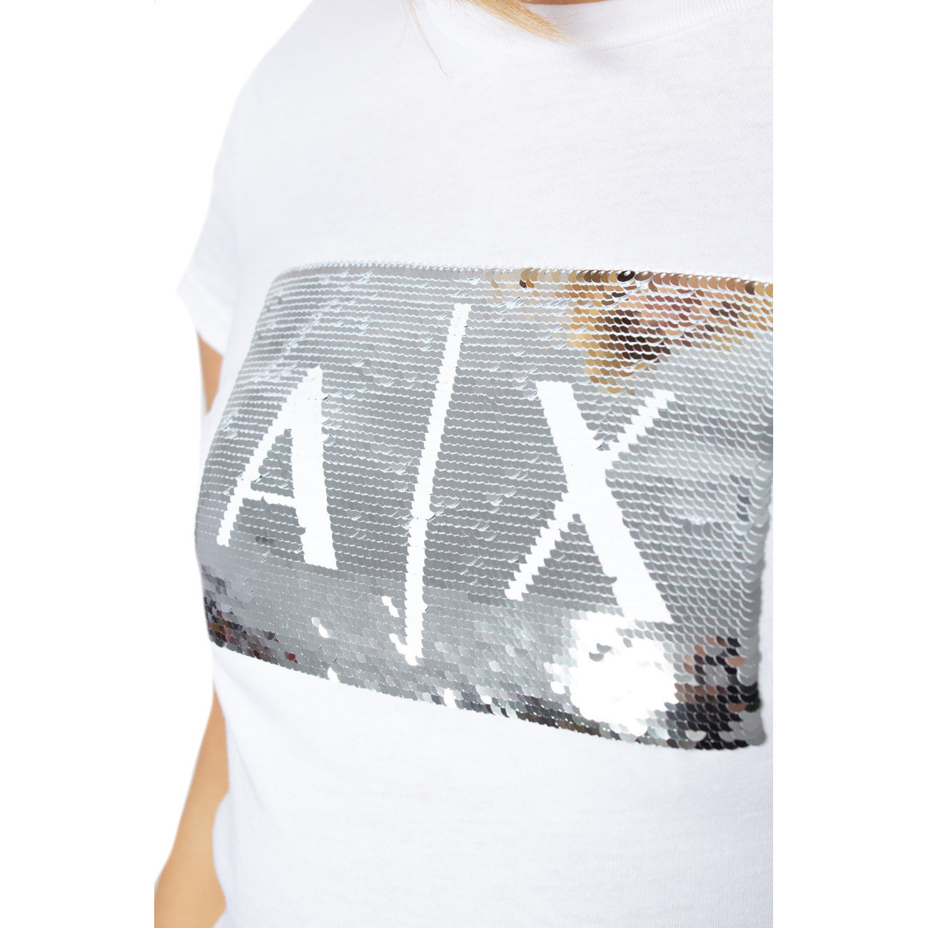 Armani Exchange Print T-shirt Dames Wit