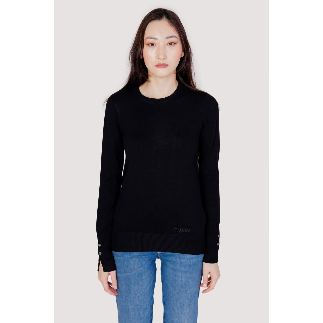 Guess Katoenen Trui Dames Zwart