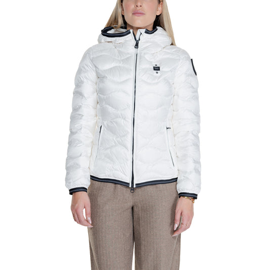 Blauer Windjack Dames Wit – Hoge Hals & 100% Polyamide