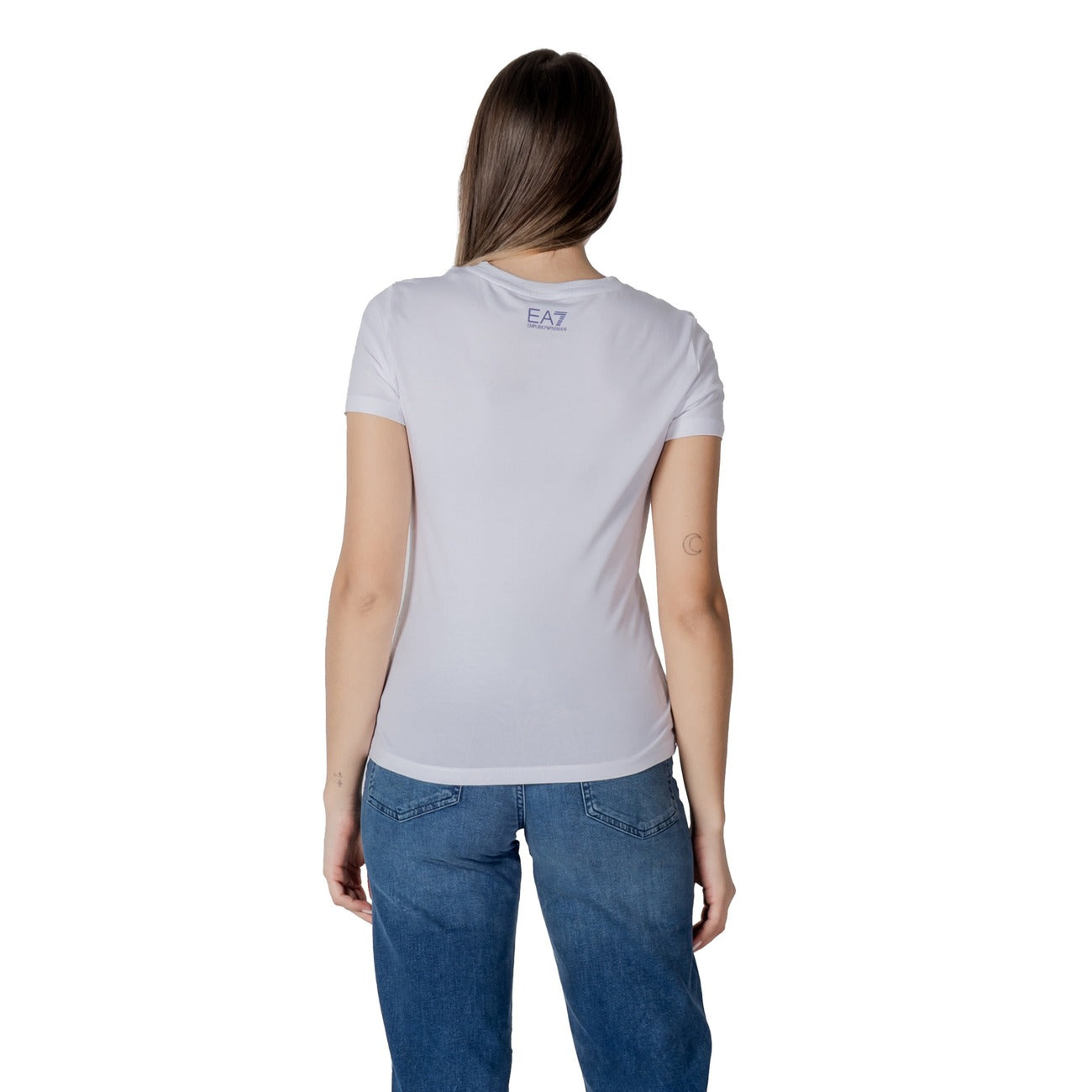 EA7 Emporio Armani Print T-shirt Dames Wit