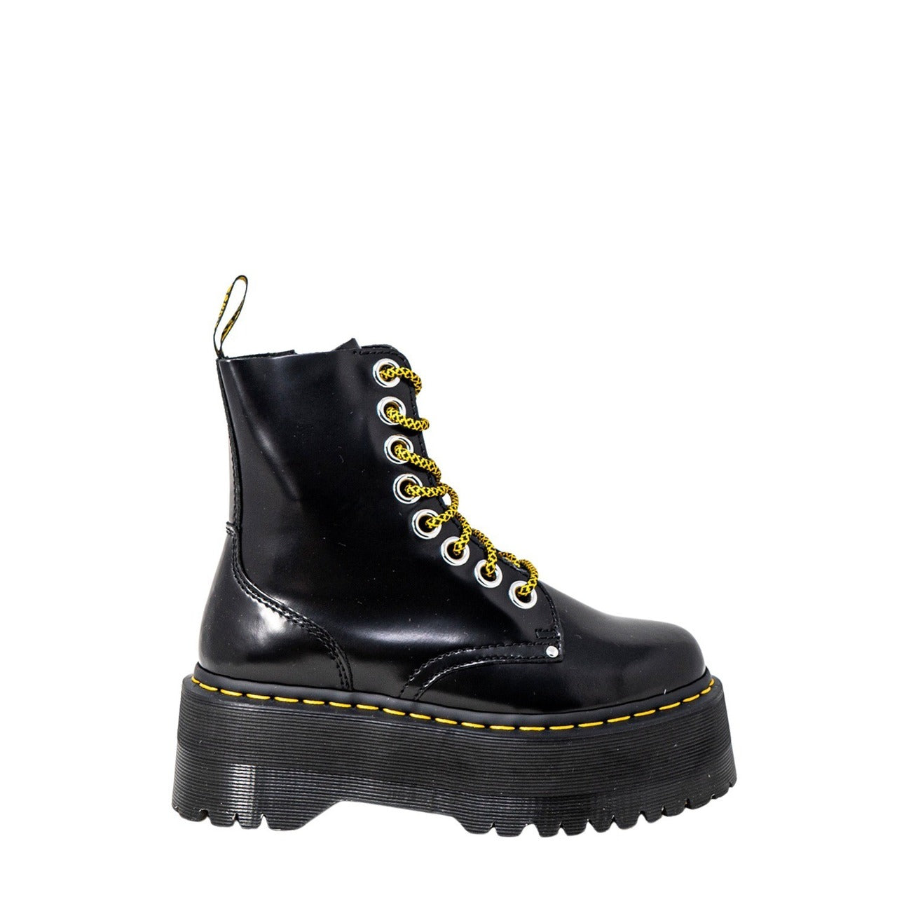 Dr. Martens Laarzen Dames Zwart – Leer-Stof Mix & Rubberzool