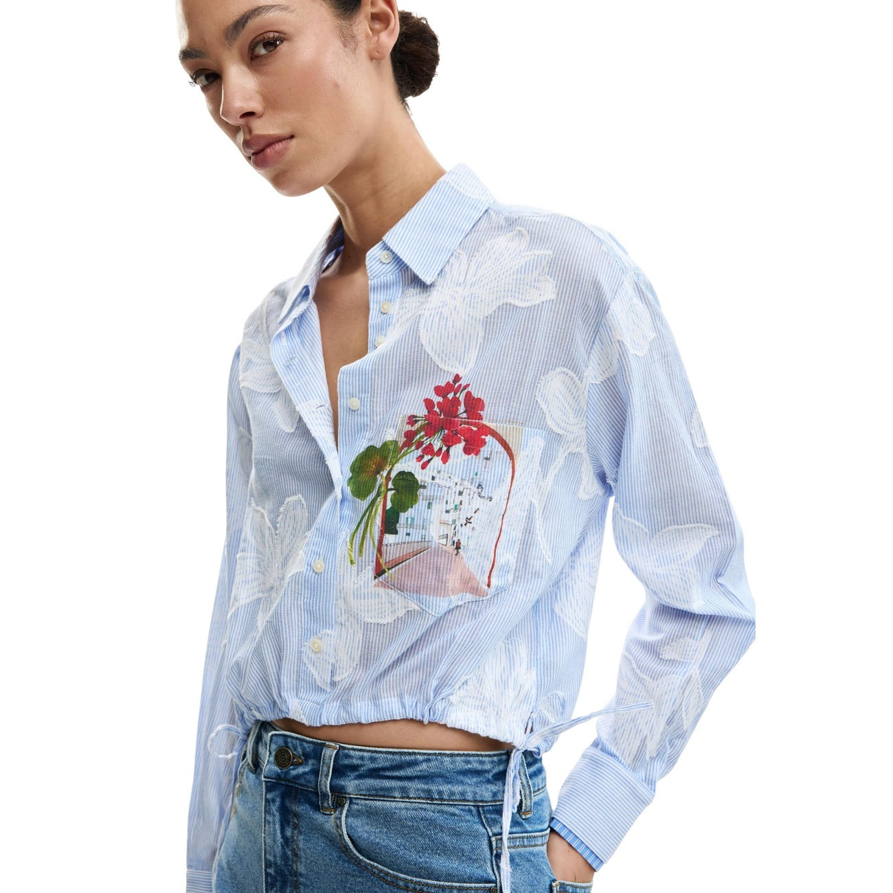 Desigual Shirt Dames Lichtblauw