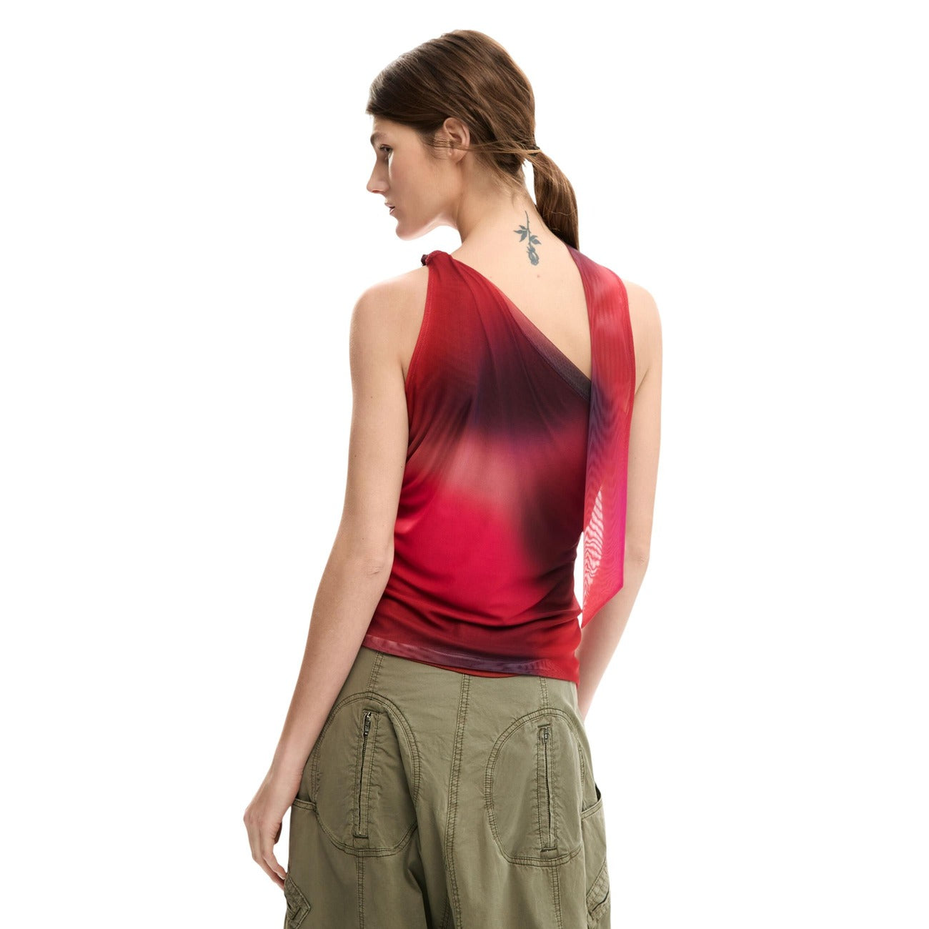 Desigual Mouwloze Top Dames Rood