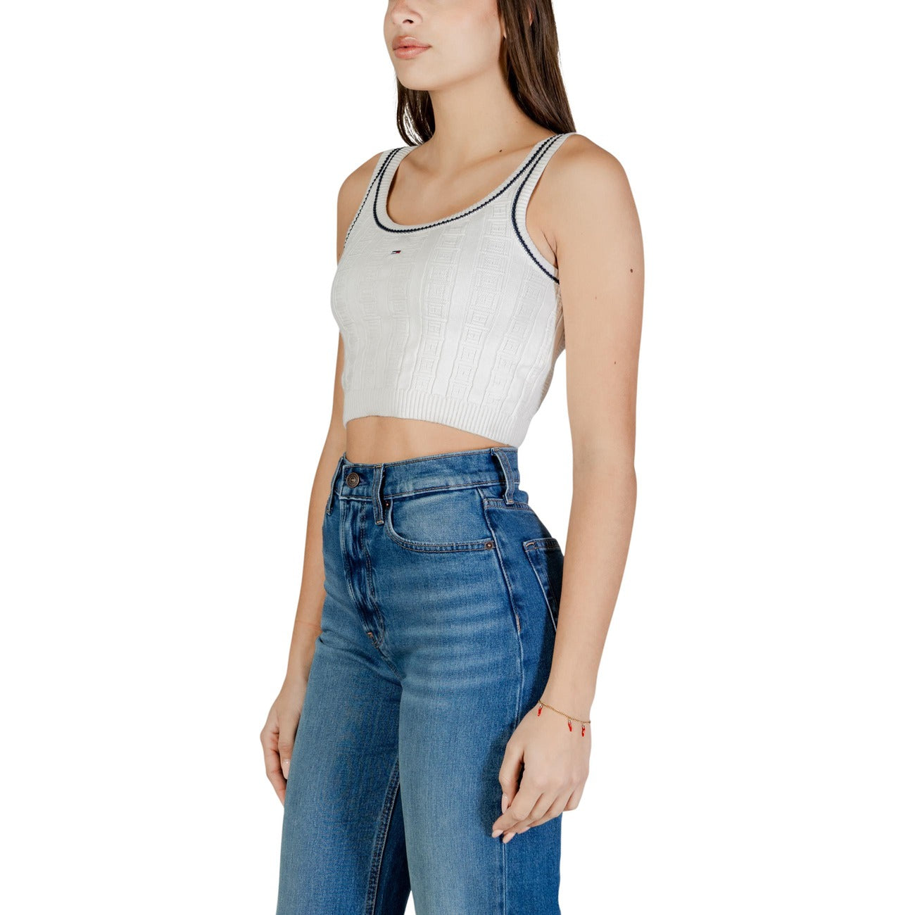 Tommy Hilfiger Jeans Mouwloze Top Dames Wit
