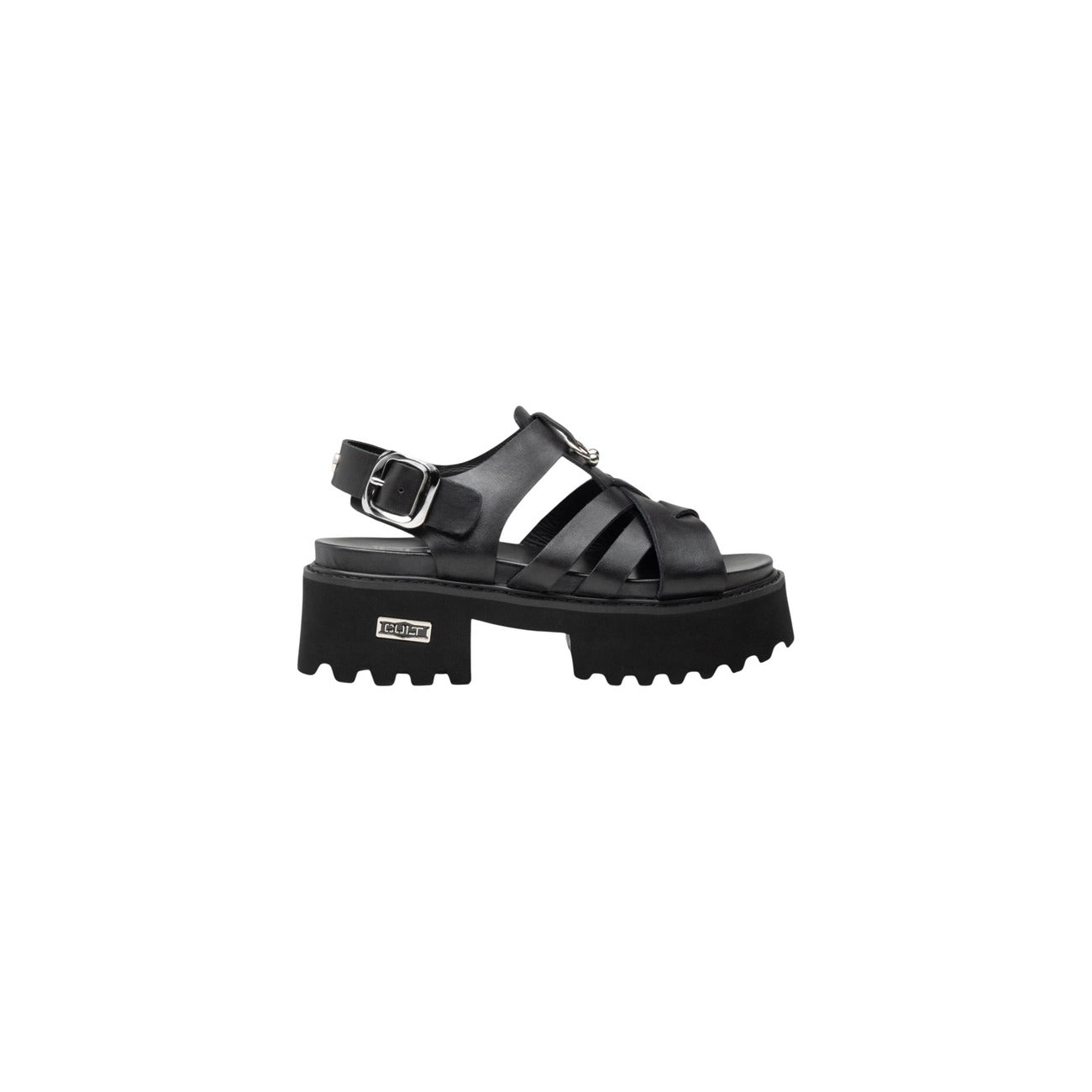 Cult — Cher Leren Platform Sandalen Dames | Zwart