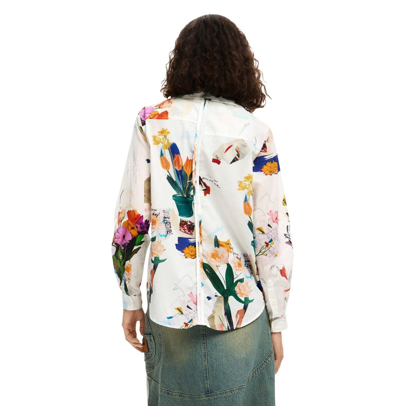 Desigual Bloemen Blouse Dames Wit