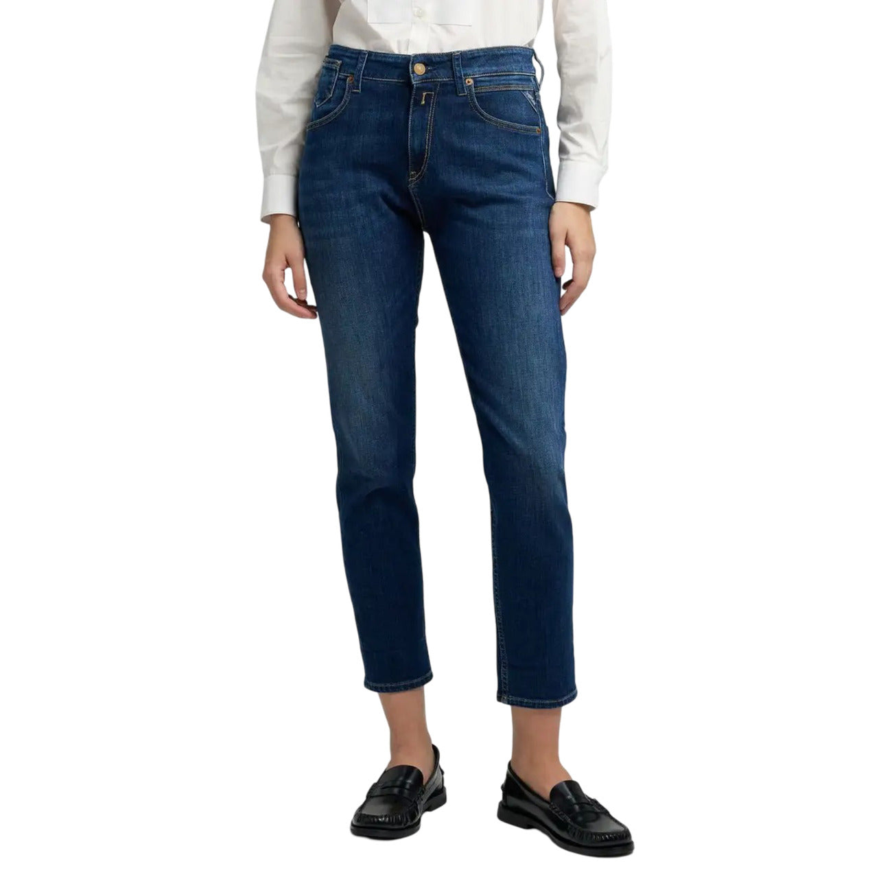 Replay Jeans Dames Blauw