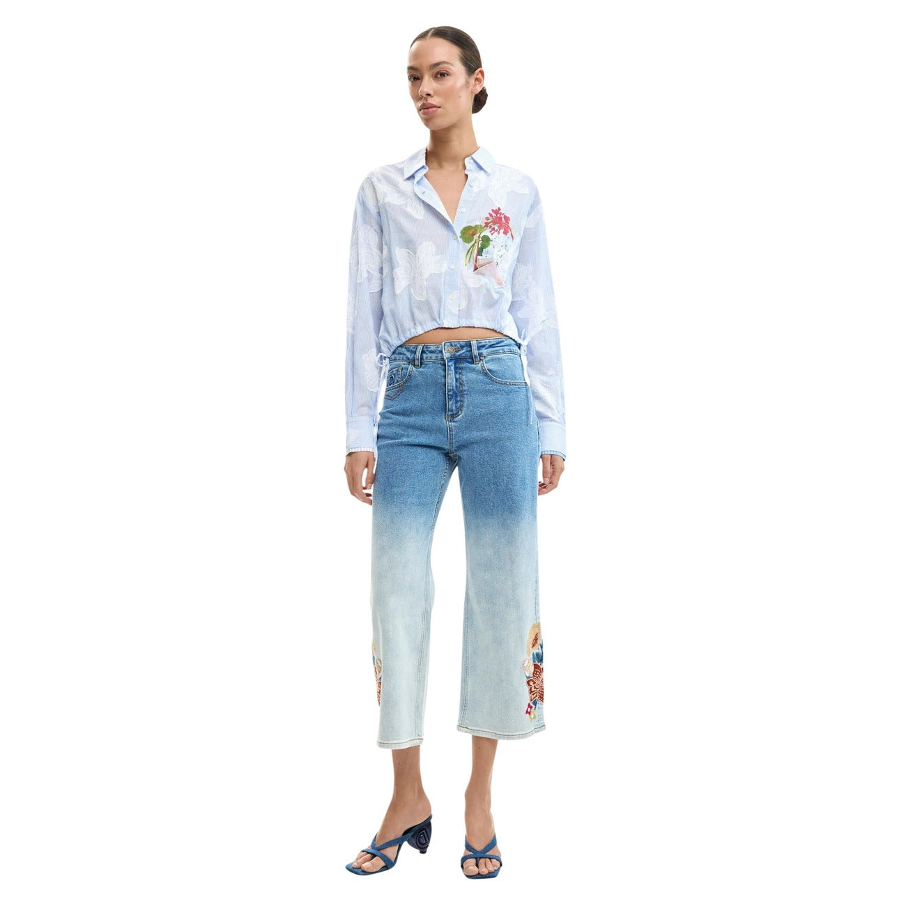 Desigual Shirt Dames Lichtblauw