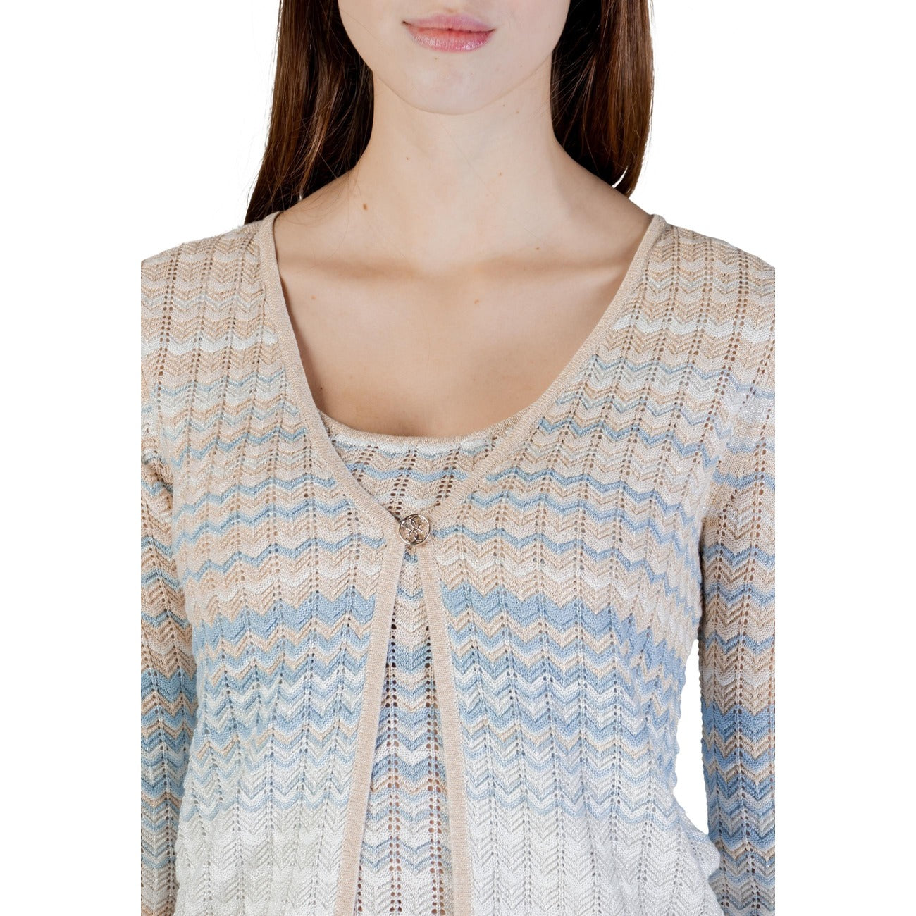 Guess Lurex Cardigan Dames Beige