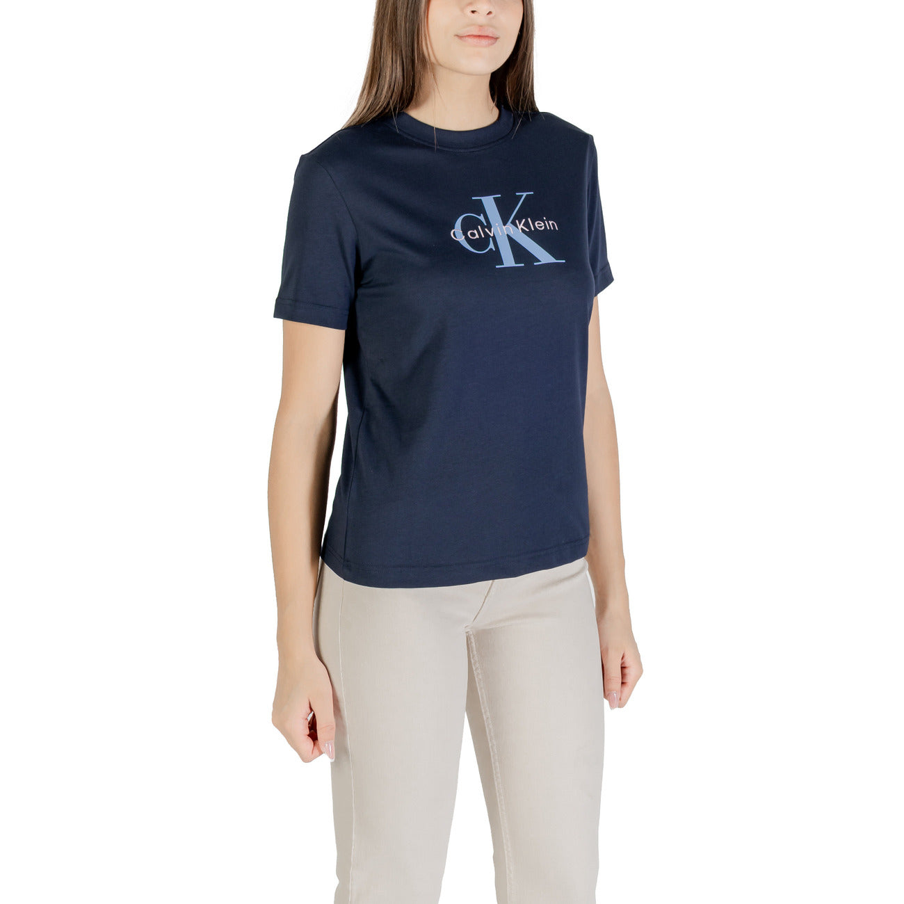 Calvin Klein Jeans Print T-shirt Dames Blauw