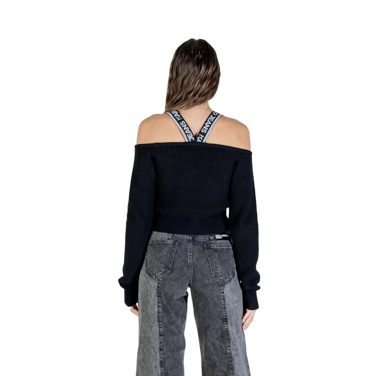 Karl Lagerfeld Jeans Wollen Trui Dames Zwart